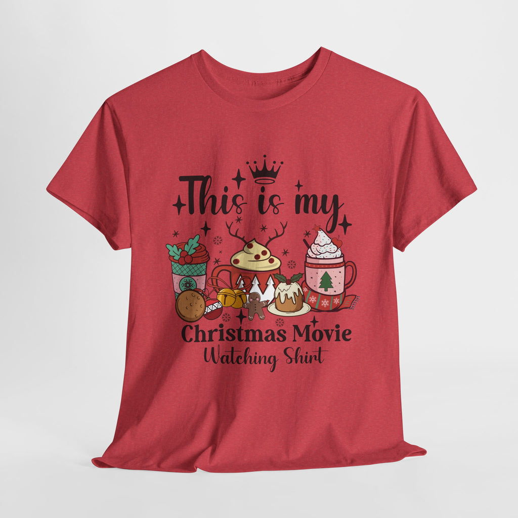 Christmas Movie Watching Tee - Heavy Cotton Shirt
