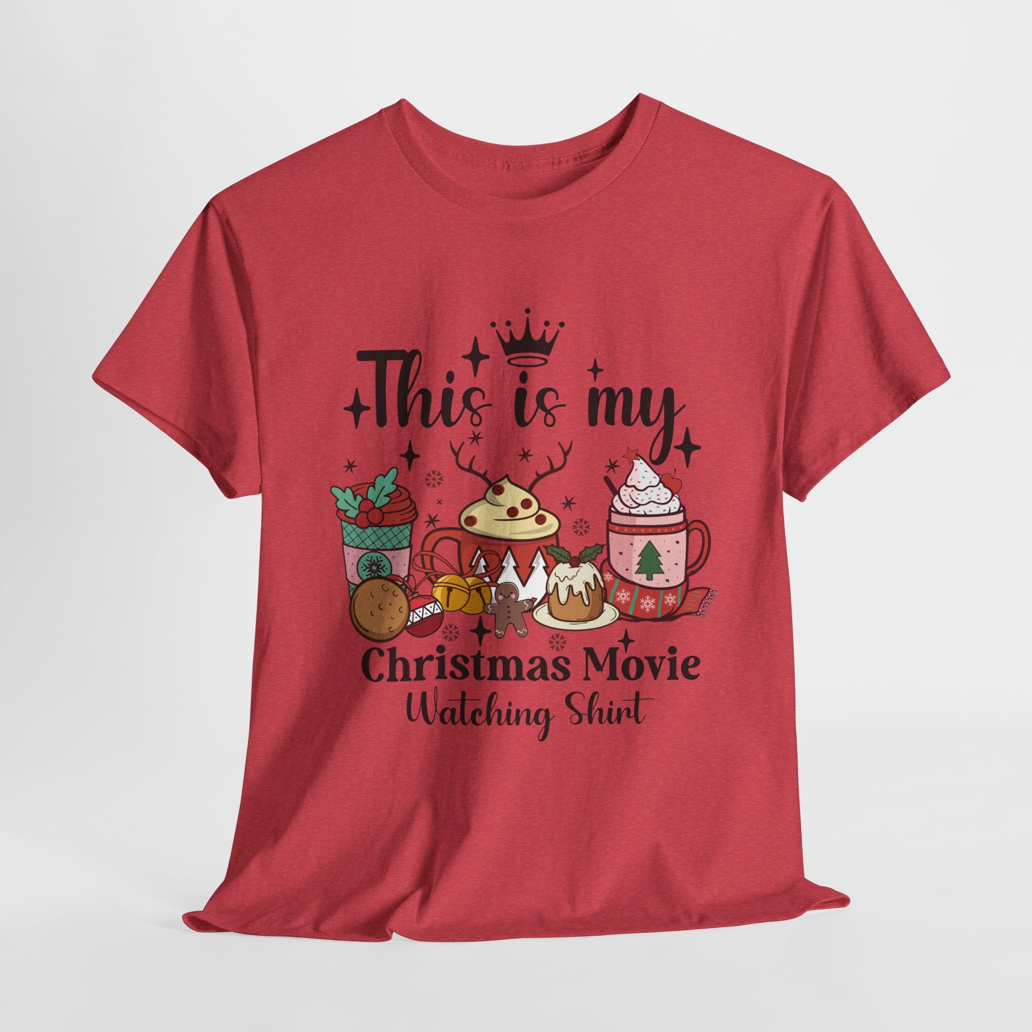Christmas Movie Watching Tee - Heavy Cotton Shirt