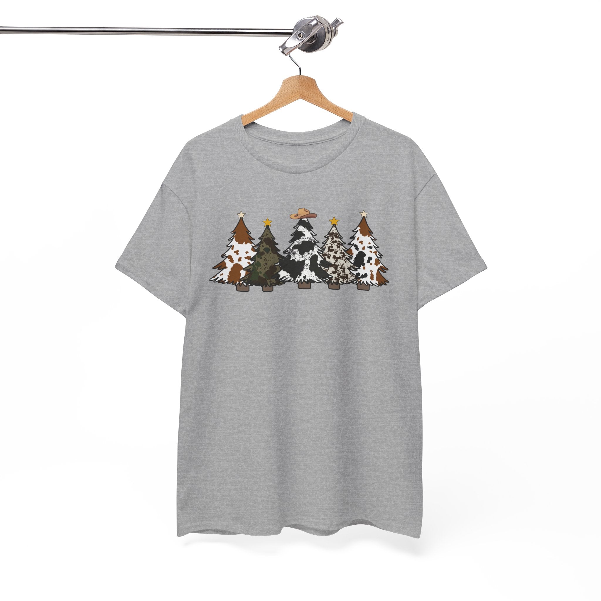 Whimsical Holiday Trees Heavy Cotton Tee