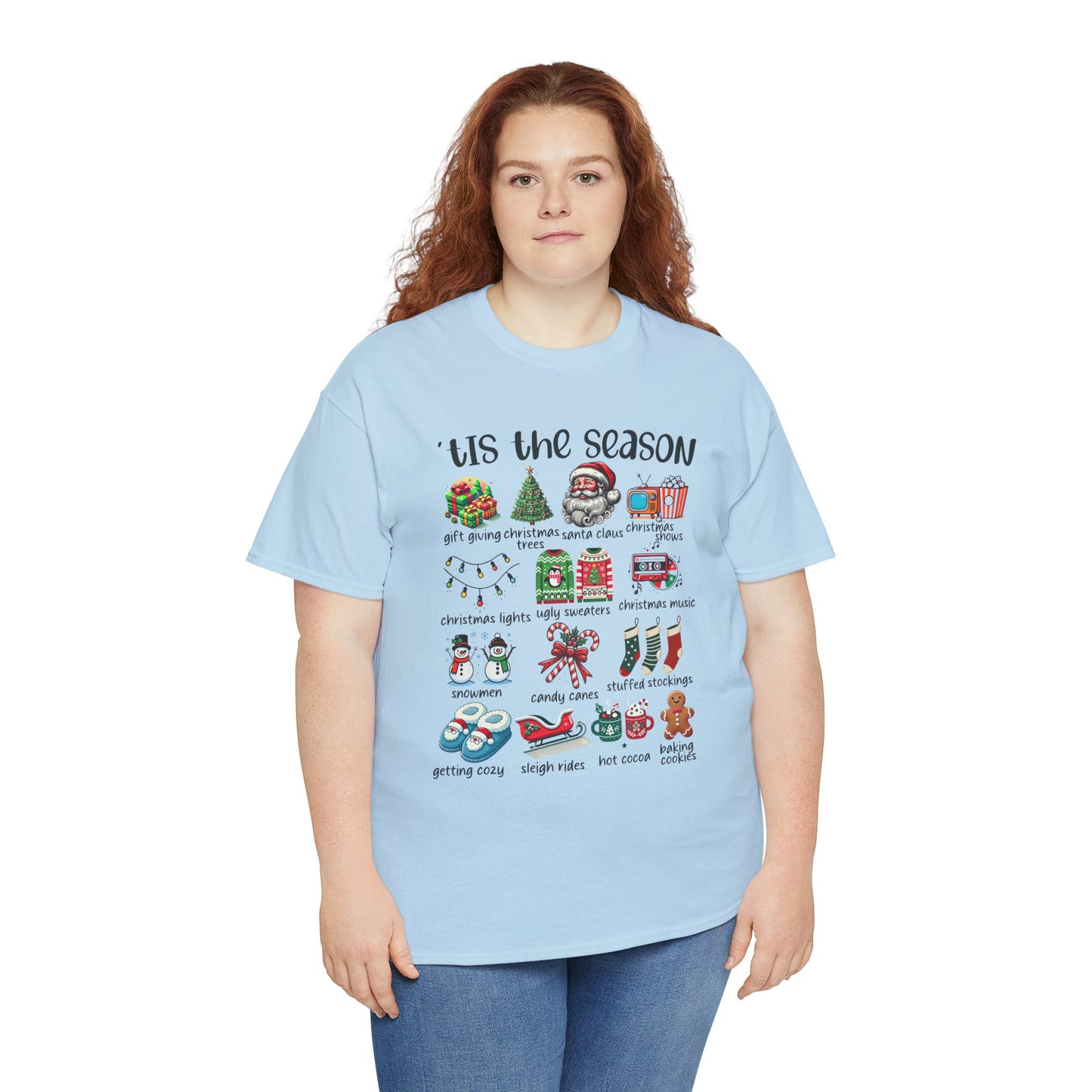'Tis the Season Heavy Cotton Tee - Holiday Cheer and Festive Fun