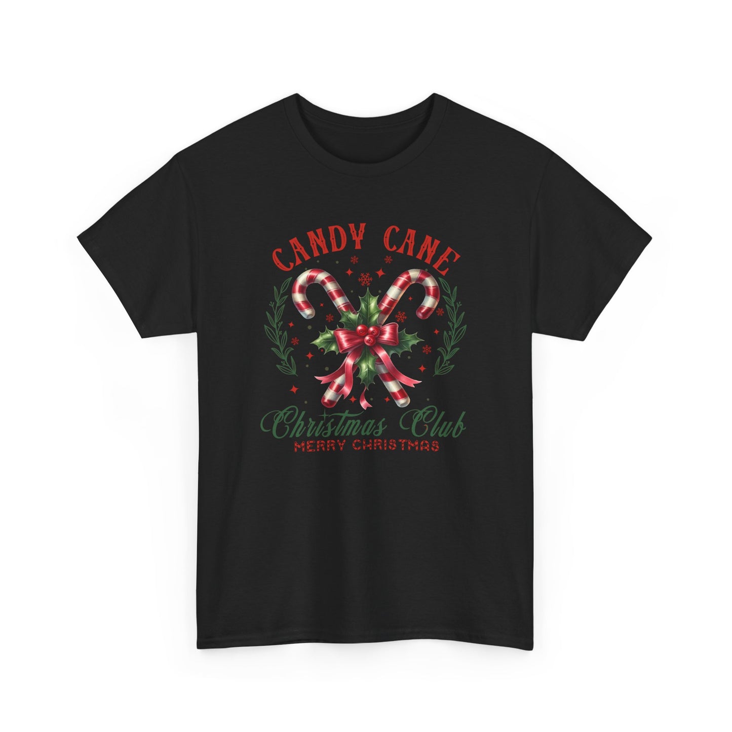 Candy Cane Christmas Club Heavy Cotton Tee - Merry Christmas Holiday Shirt