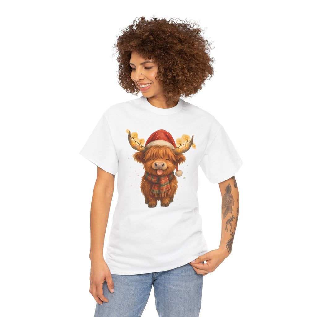 Christmas Highland Cow Tee