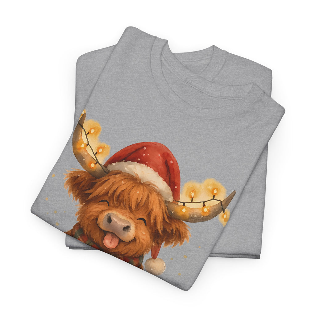 Christmas Highland Cow Tee