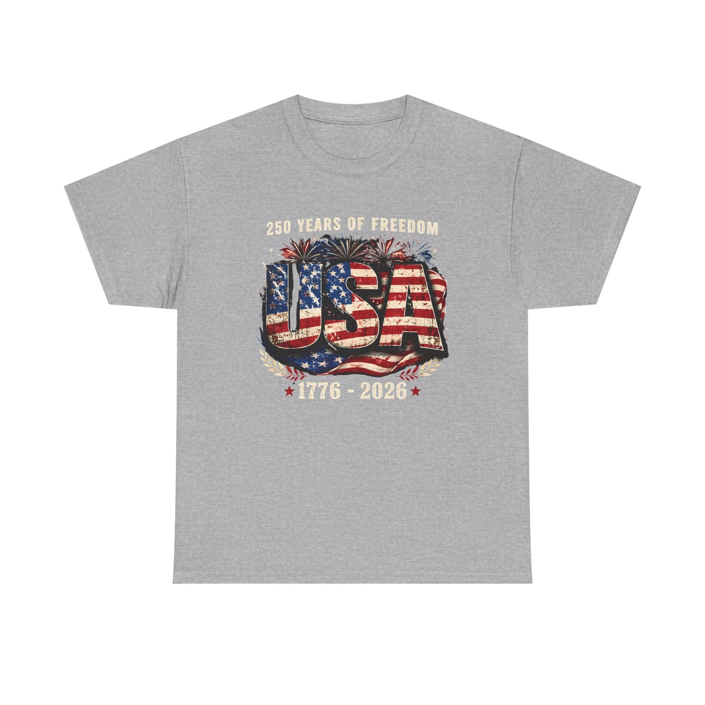 USA 250 Years of Freedom T-Shirt — 1776–2026 Patriotic American Flag Tee