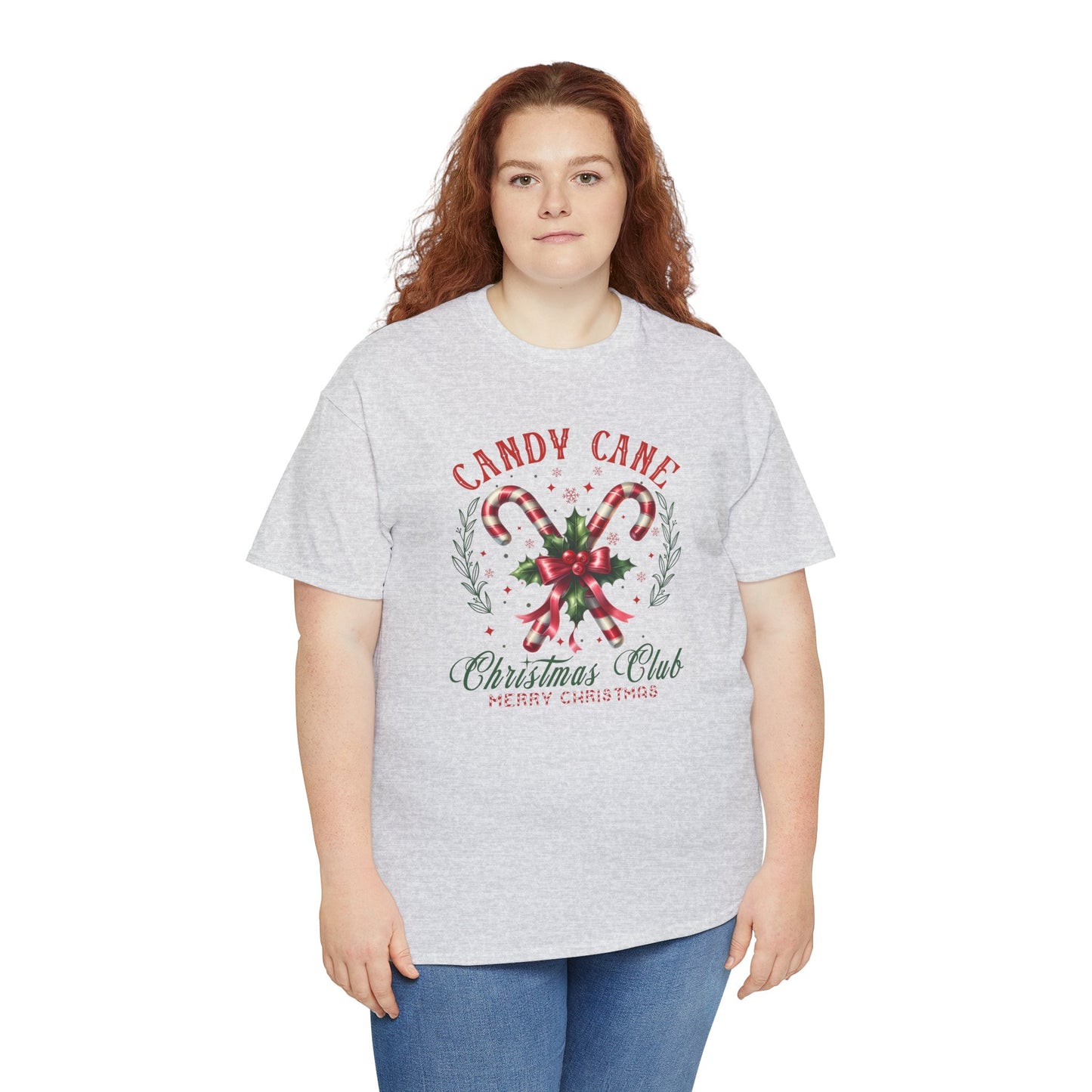 Candy Cane Christmas Club Heavy Cotton Tee - Merry Christmas Holiday Shirt
