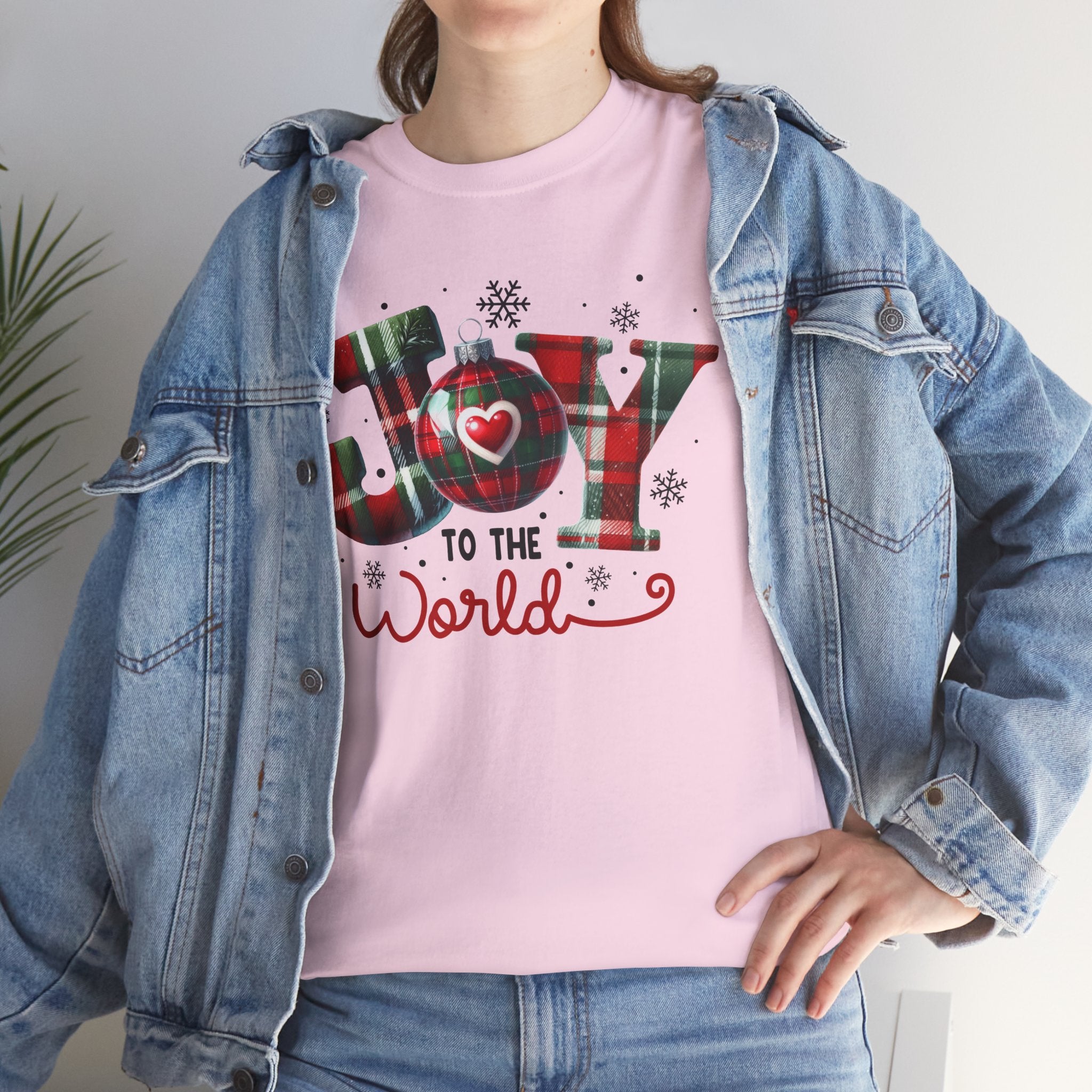 Joy to the World -Heavy Cotton Tee - Christmas Holiday Shirt