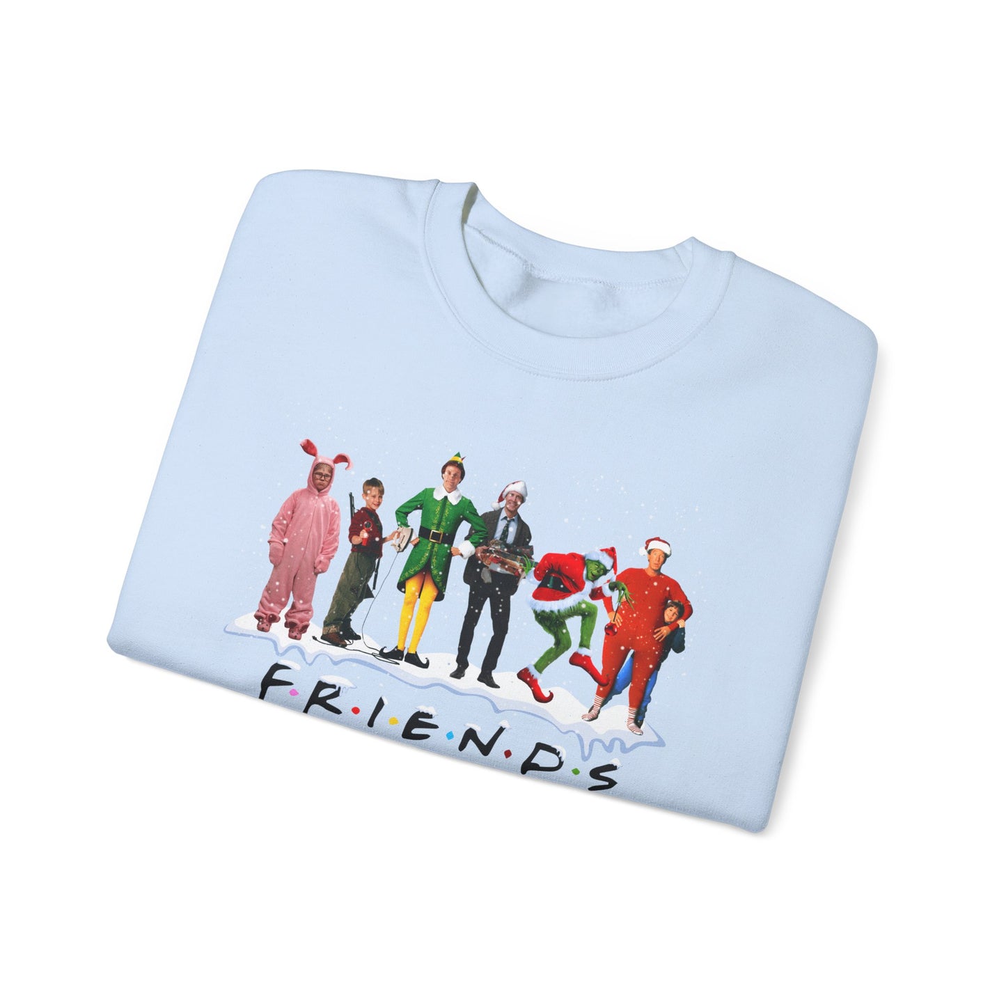 Festive Friends Crewneck Sweatshirt - Cozy Holiday Apparel