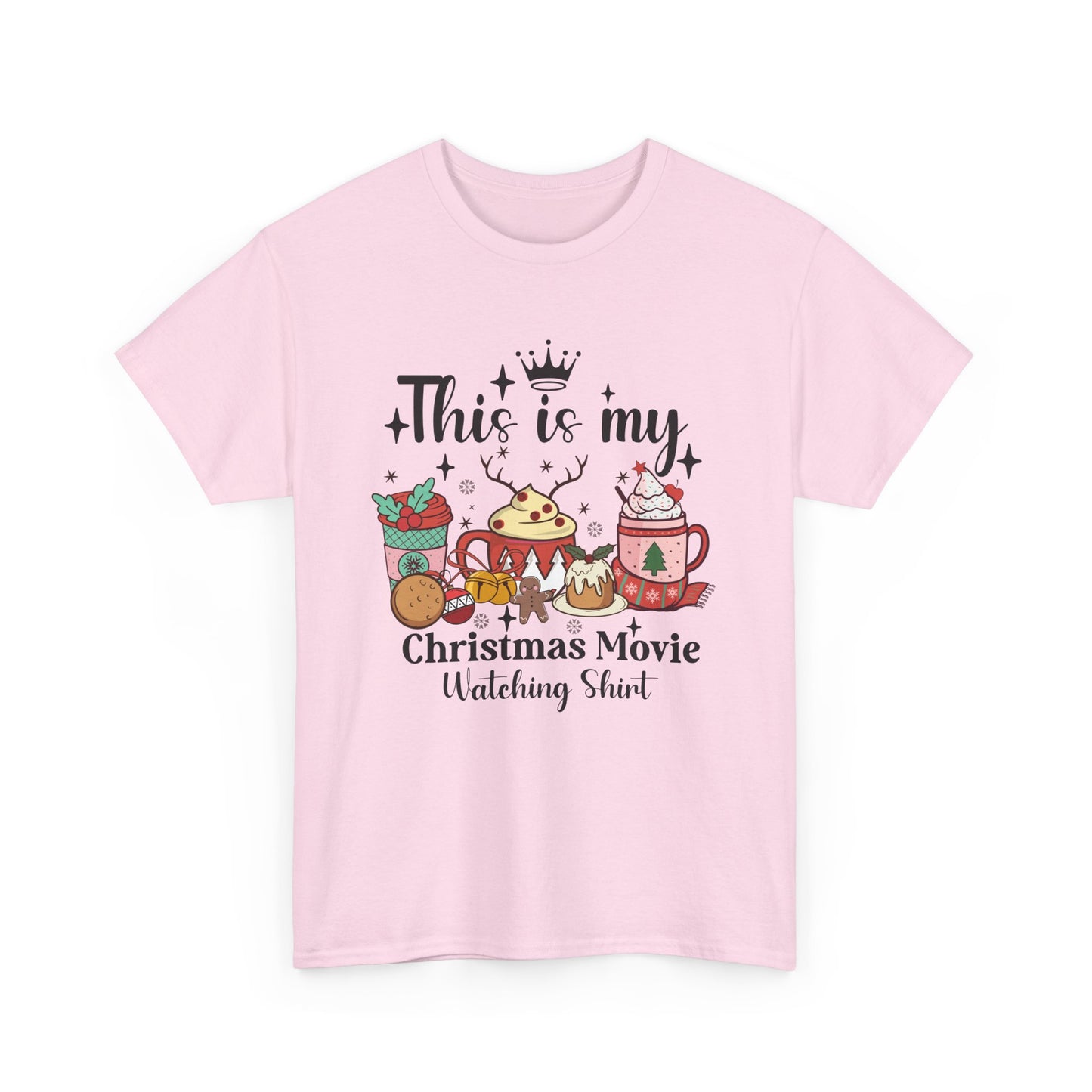 Christmas Movie Watching Tee - Heavy Cotton Shirt