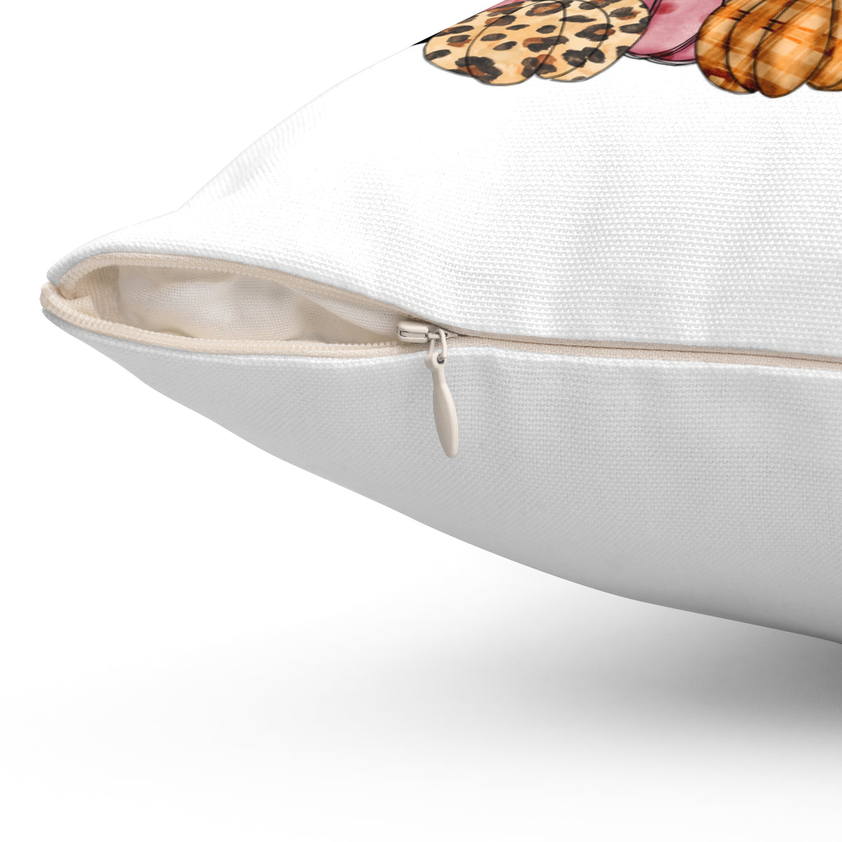 Fall Y'all Truck Pillow — Cute Gnome & Pumpkins Autumn Throw Pillow