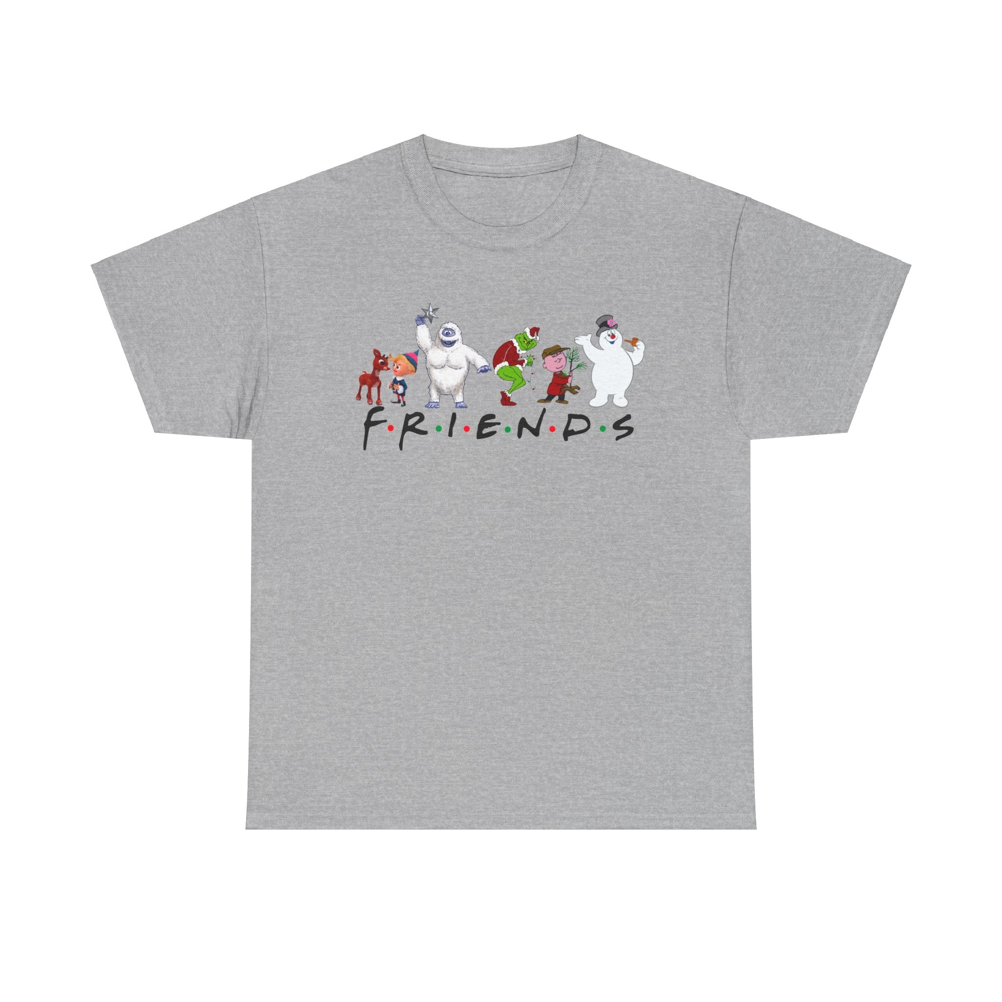 Playful Friends Heavy Cotton Tee - Fun Cartoon Design