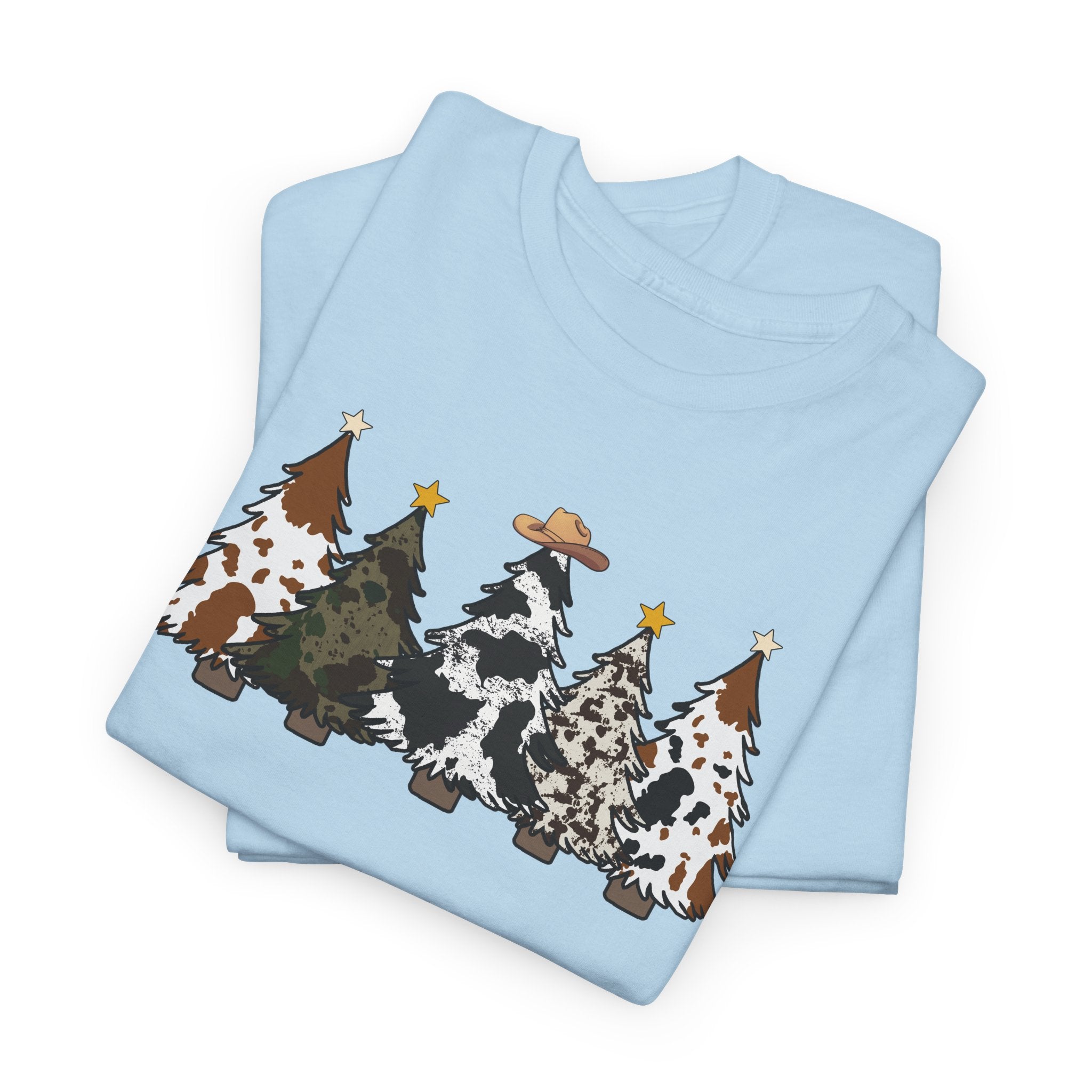 Whimsical Holiday Trees Heavy Cotton Tee