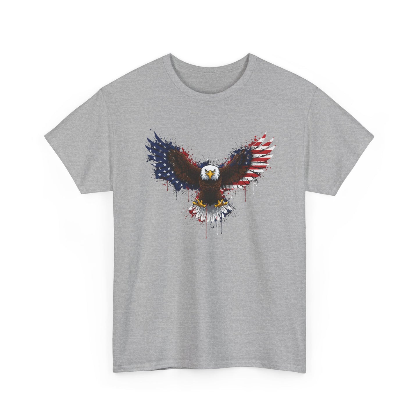 Eagle with American Flag Wings T-Shirt — Patriotic Bald Eagle Graphic Tee