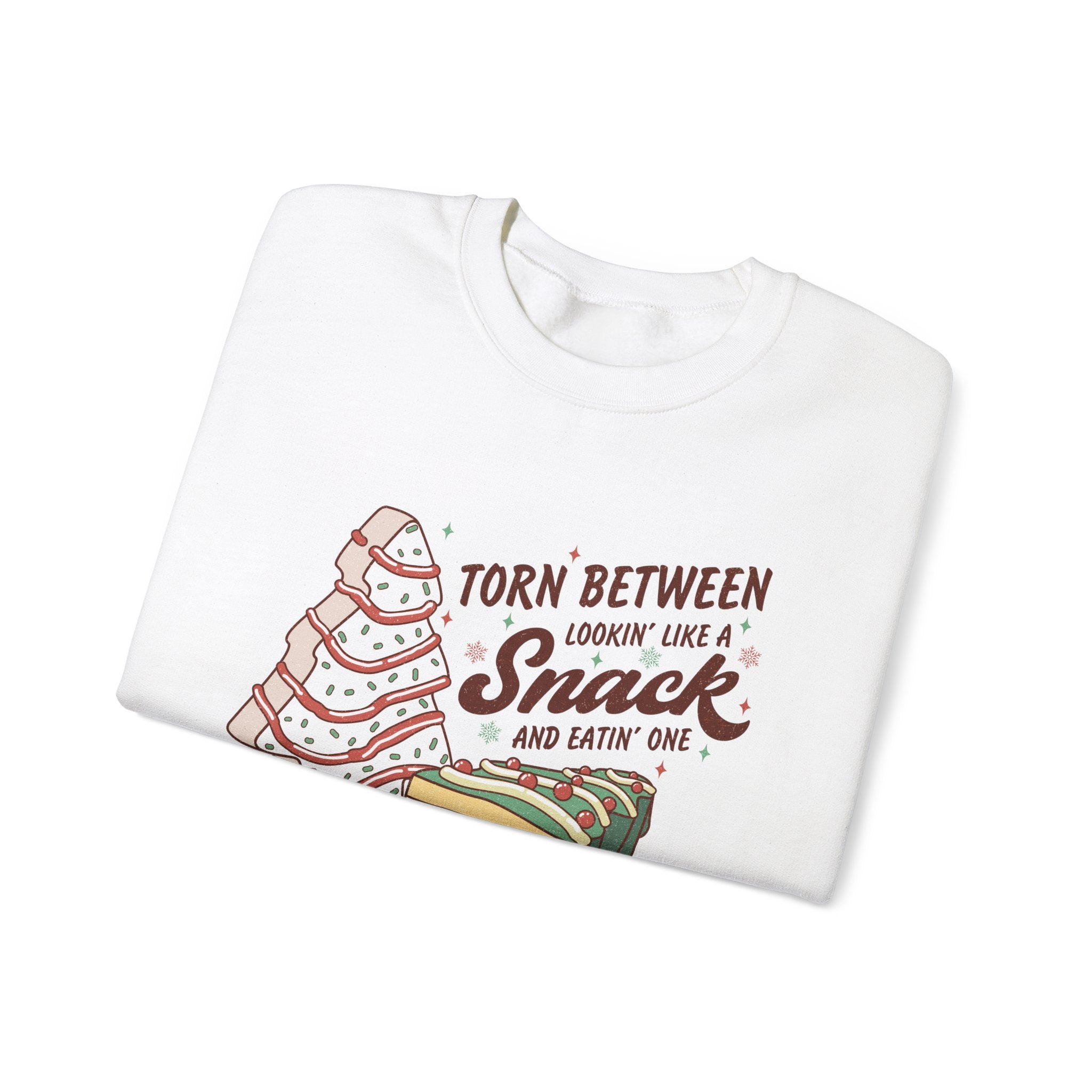 Snack Lovers Crewneck Sweatshirt – 'Torn Between Looking Like a Snack and Eatin One'