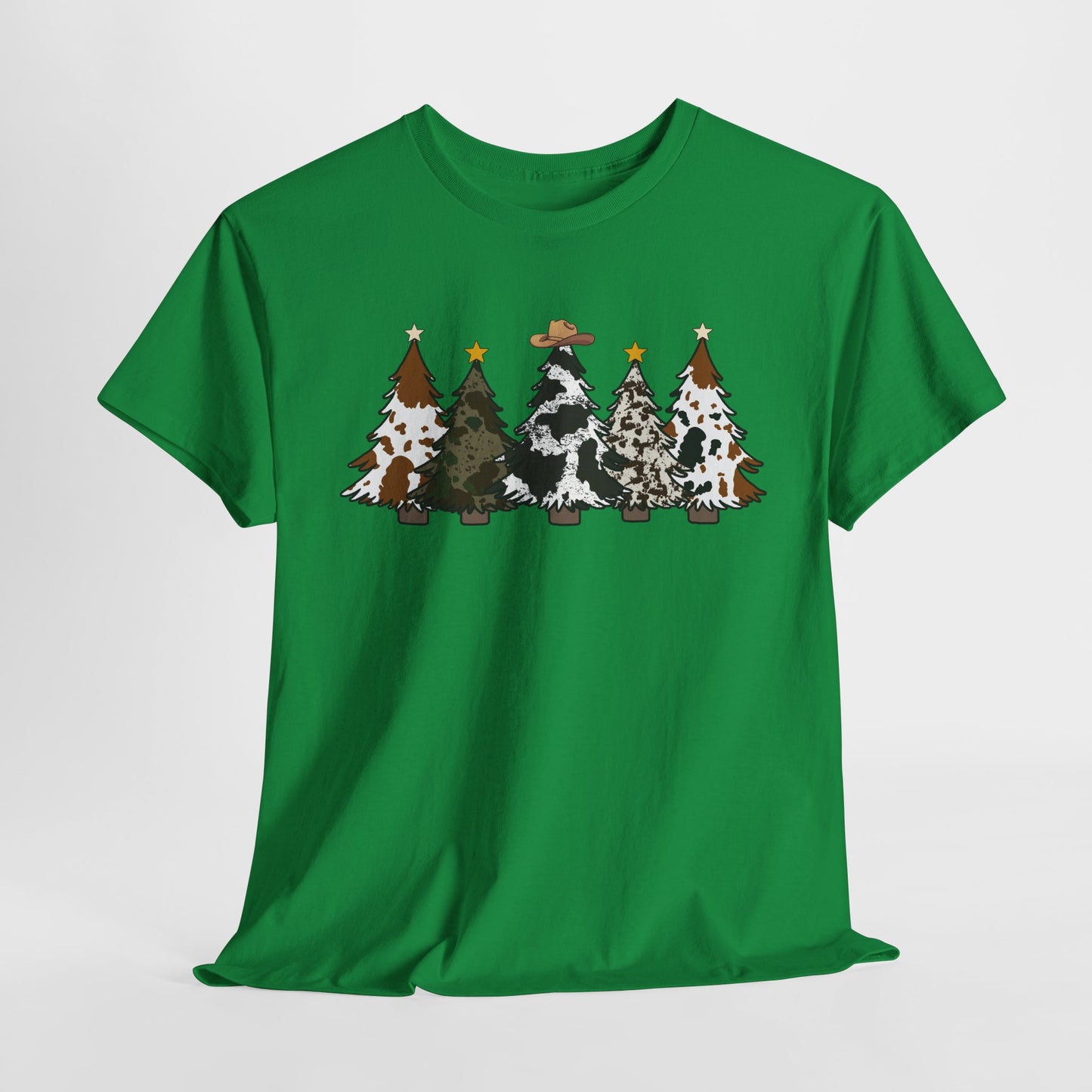 Whimsical Holiday Trees Heavy Cotton Tee