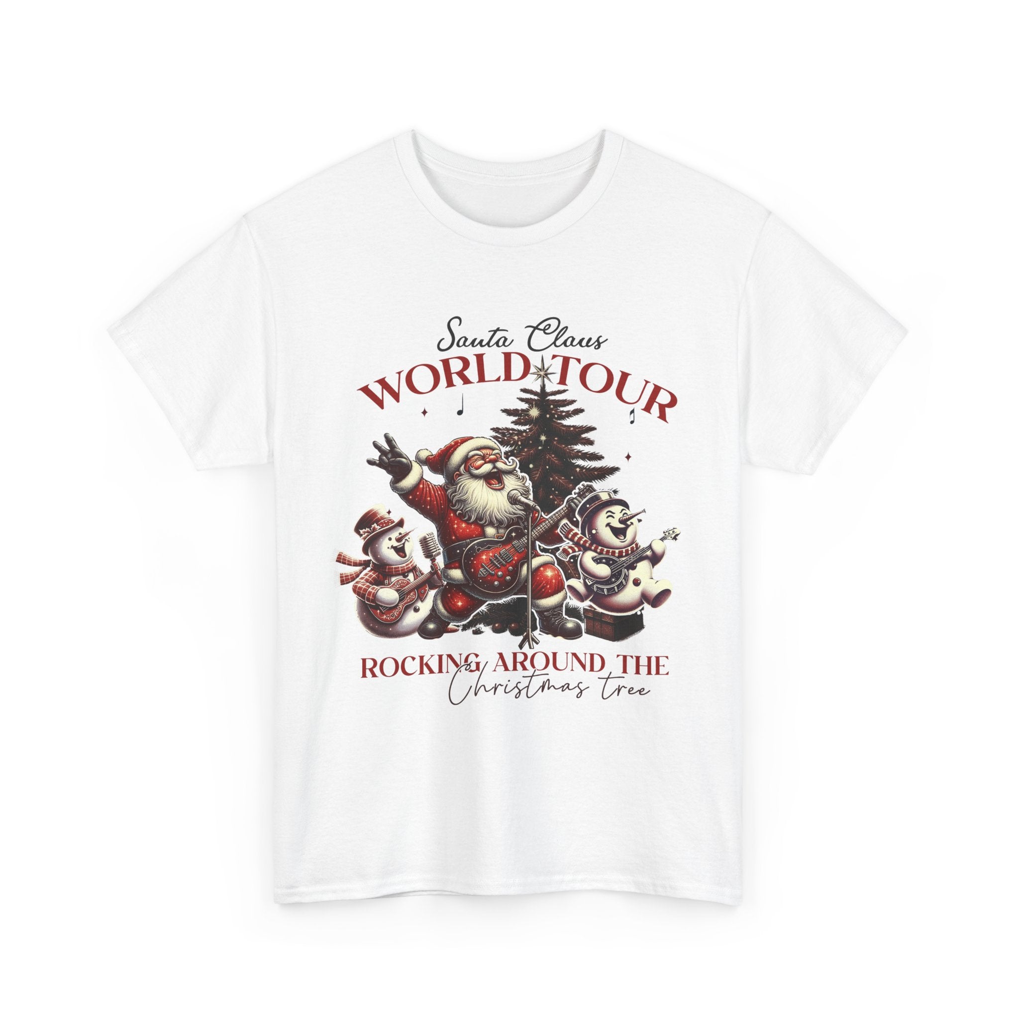 Christmas Santa Claus World Tour Tee - Heavy Cotton T-Shirt
