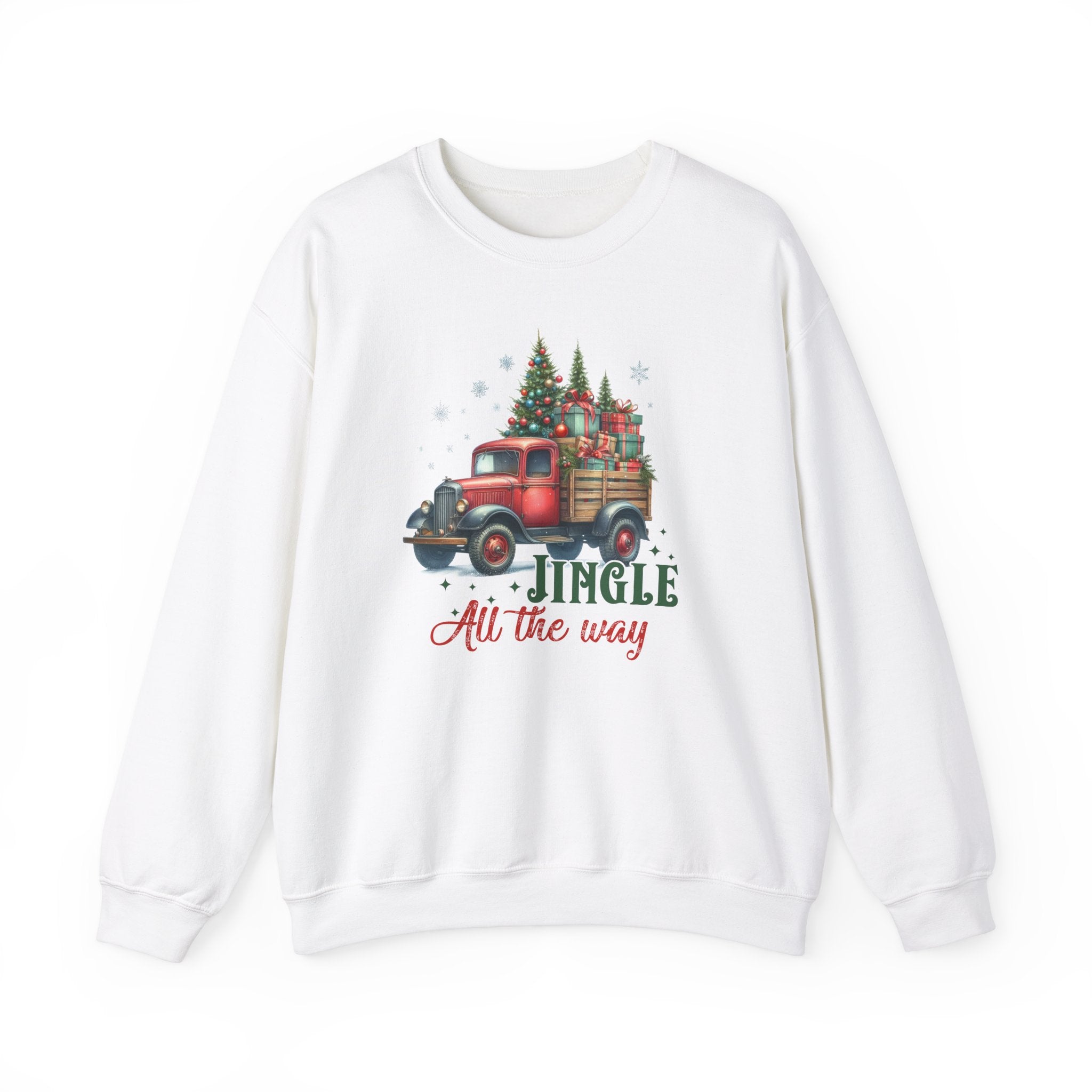 Jingle All the Way Sweatshirt - Cozy Heavy Blend Crewneck for Holiday Cheer