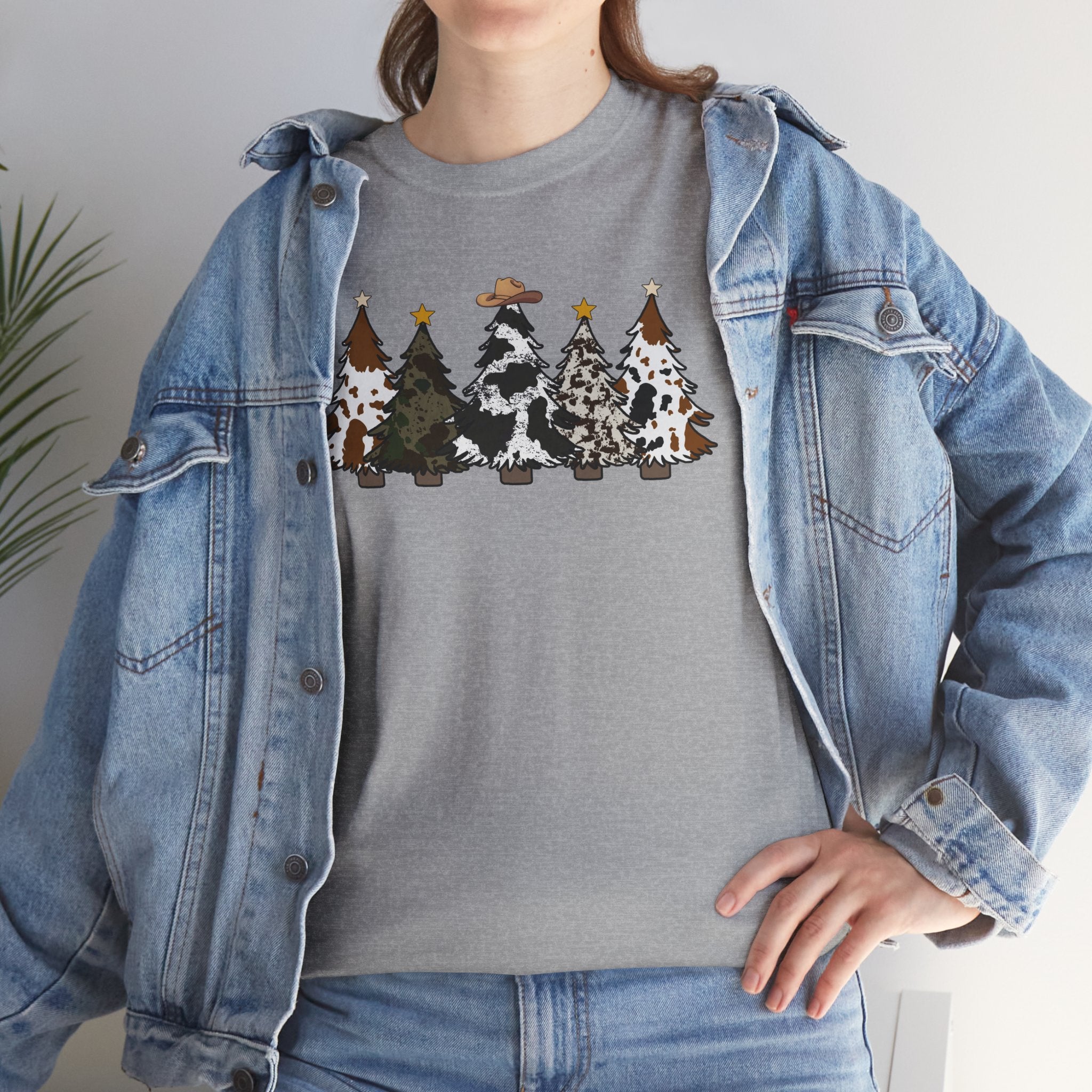 Whimsical Holiday Trees Heavy Cotton Tee