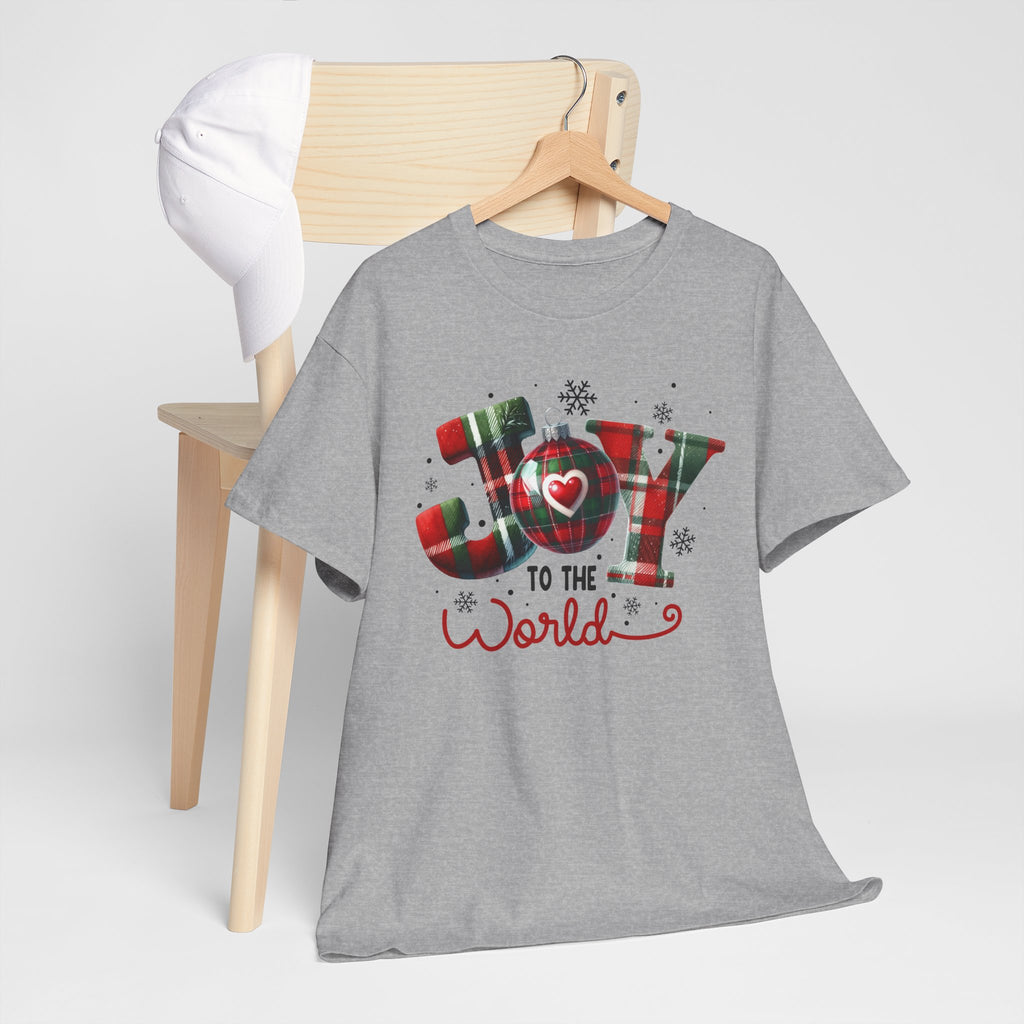 Joy to the World -Heavy Cotton Tee - Christmas Holiday Shirt