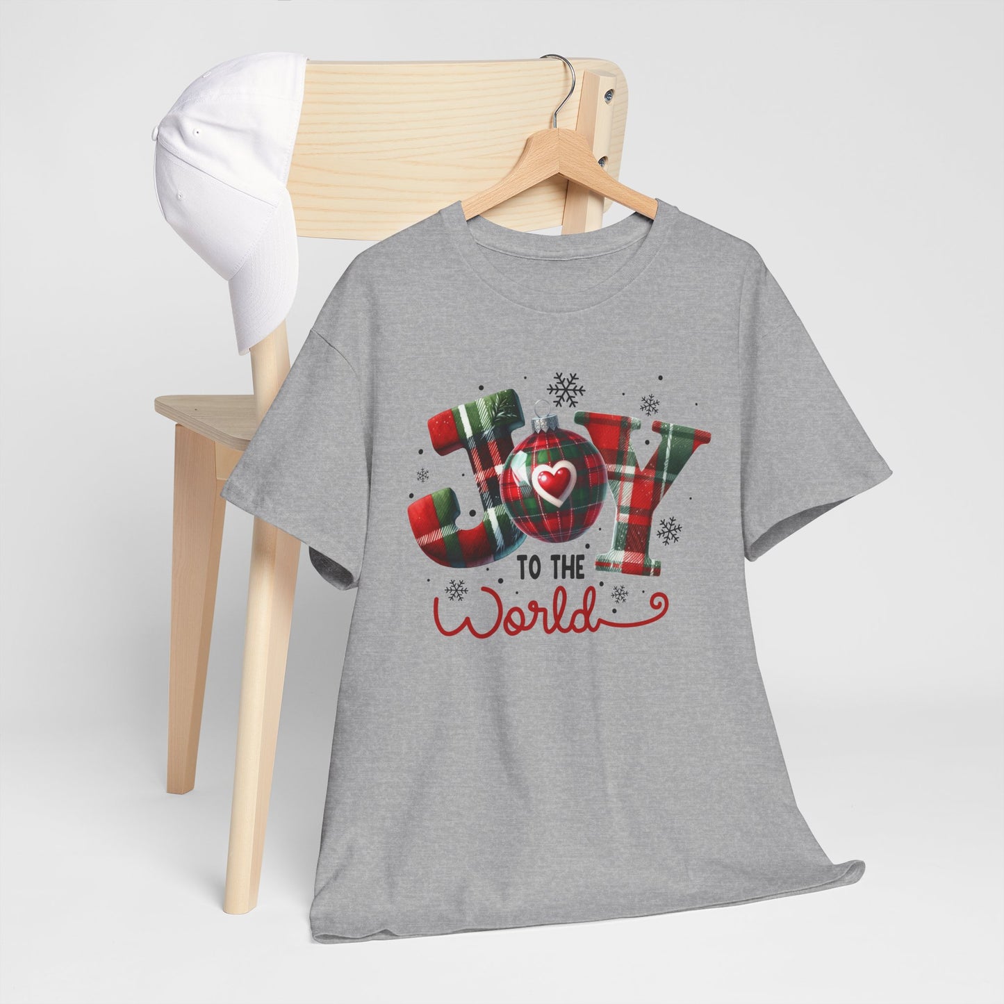 Joy to the World -Heavy Cotton Tee - Christmas Holiday Shirt