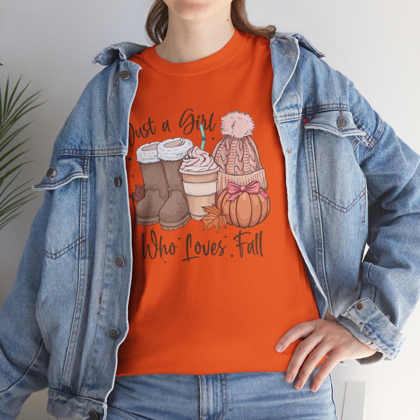 Just a Girl Who Loves Fall, Vintage Style Tee
