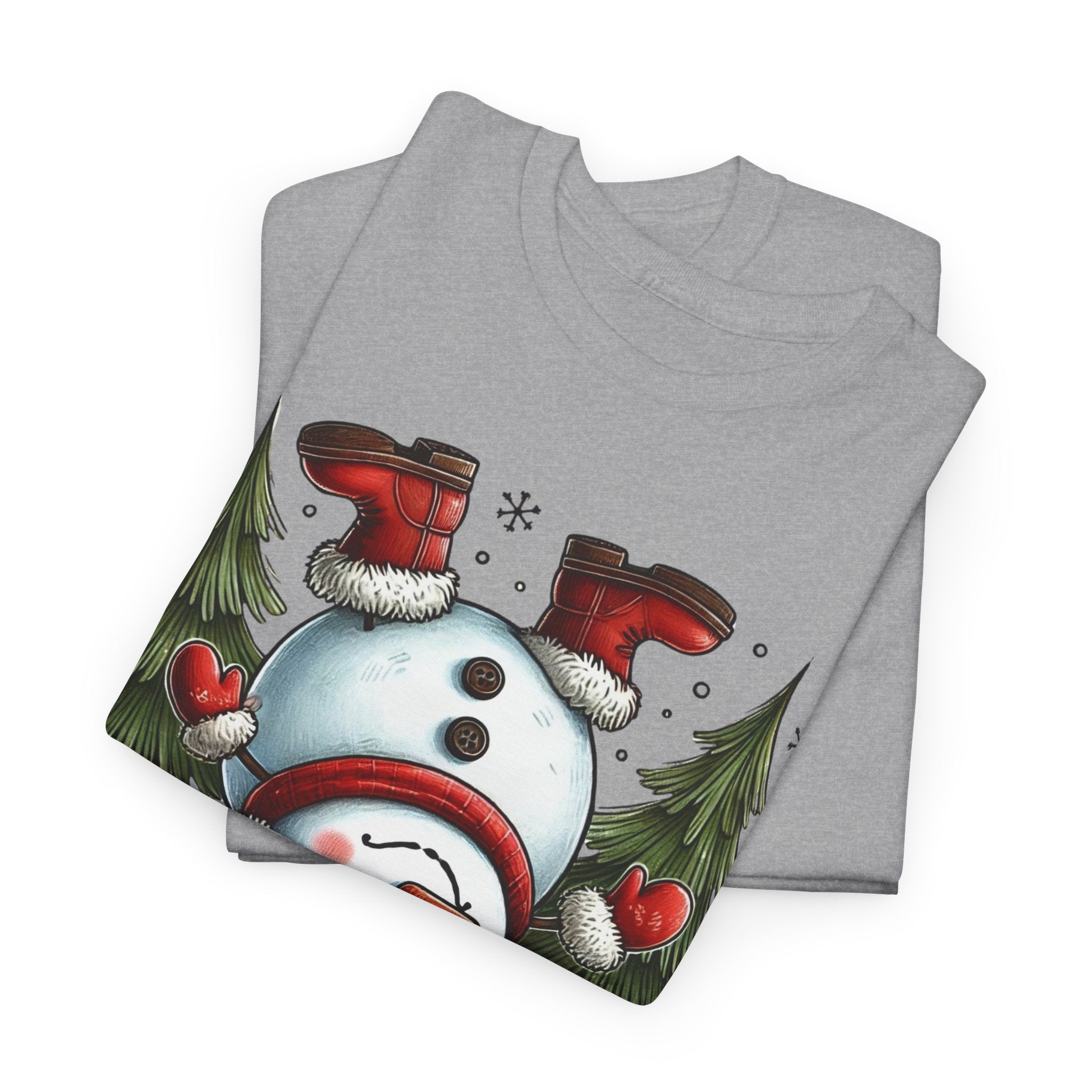 Let It Snow Heavy Cotton Tee - Festive Winter Apparel