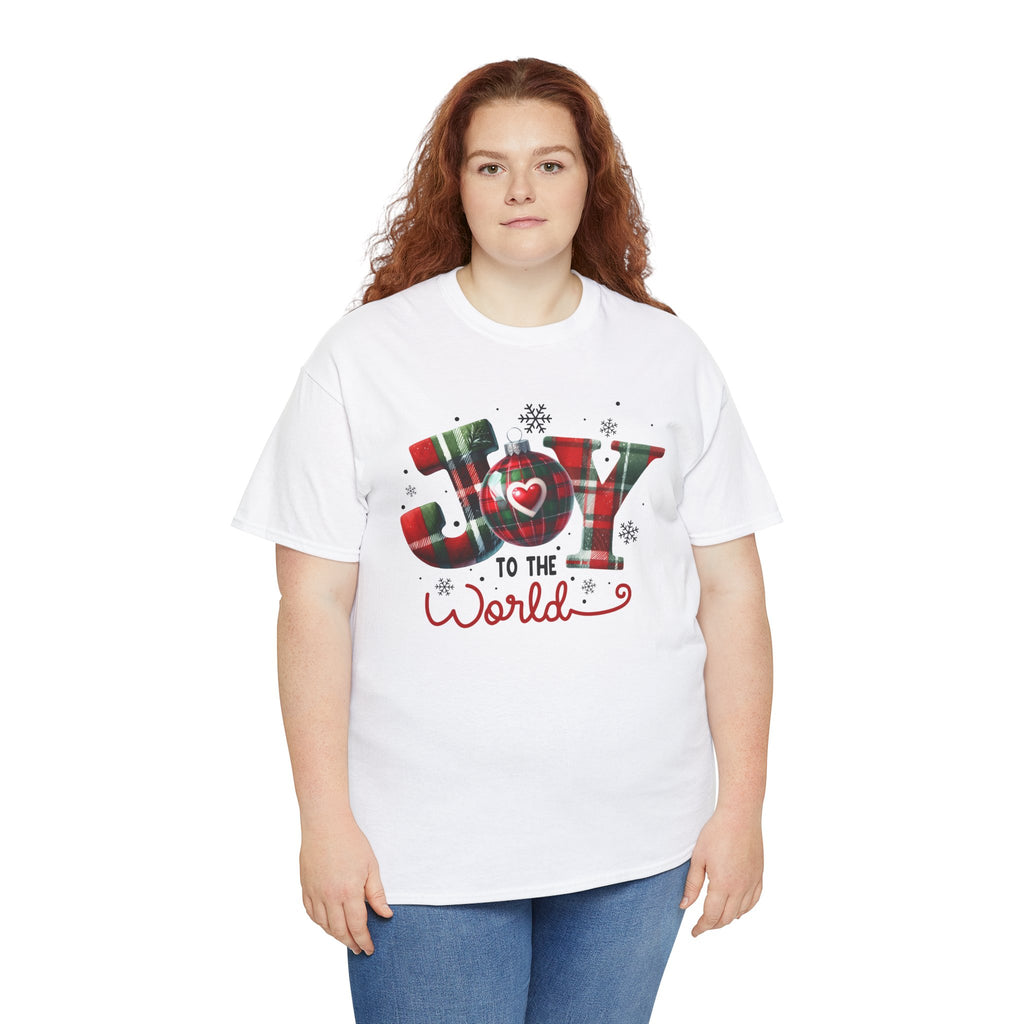 Joy to the World -Heavy Cotton Tee - Christmas Holiday Shirt