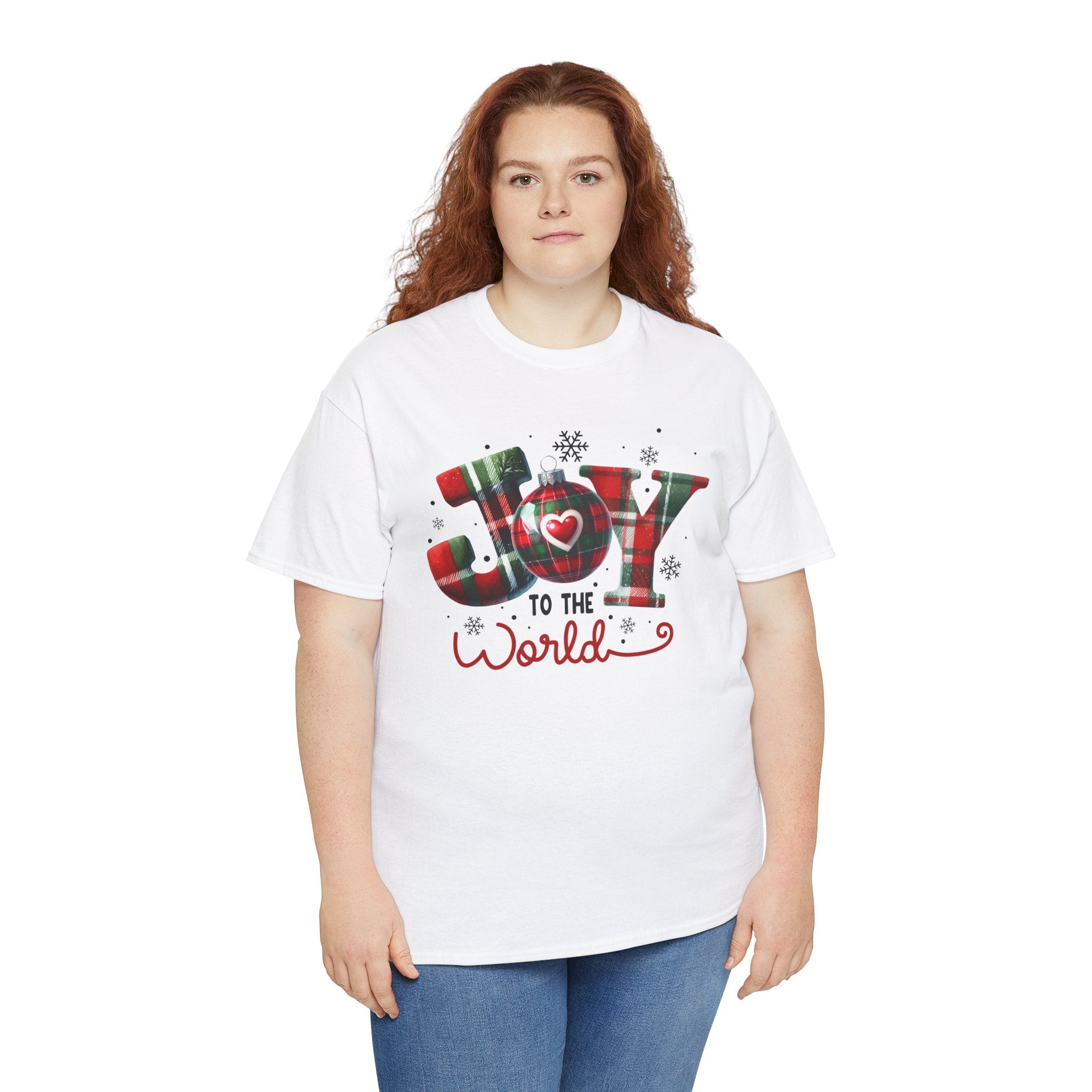 Joy to the World -Heavy Cotton Tee - Christmas Holiday Shirt