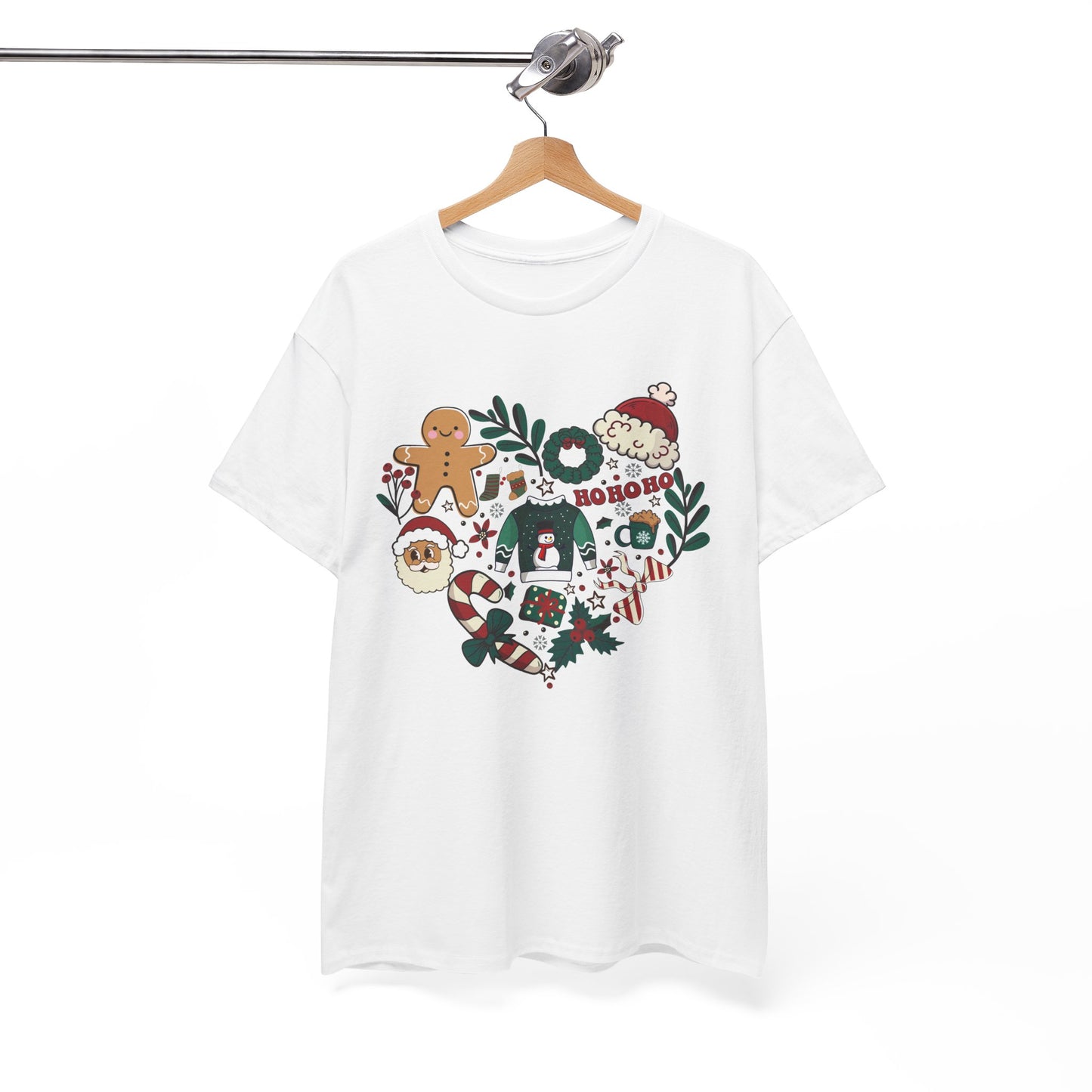 Festive Holiday Heart Heavy Cotton Tee