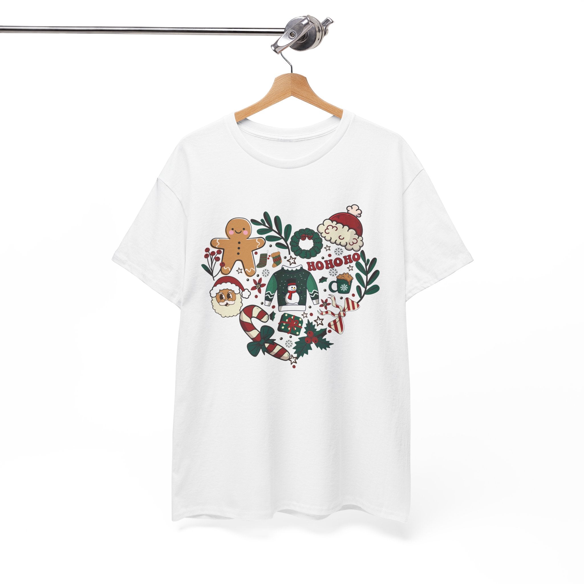 Festive Holiday Heart Heavy Cotton Tee