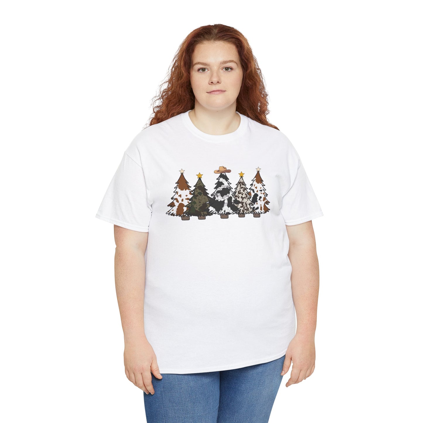 Whimsical Holiday Trees Heavy Cotton Tee