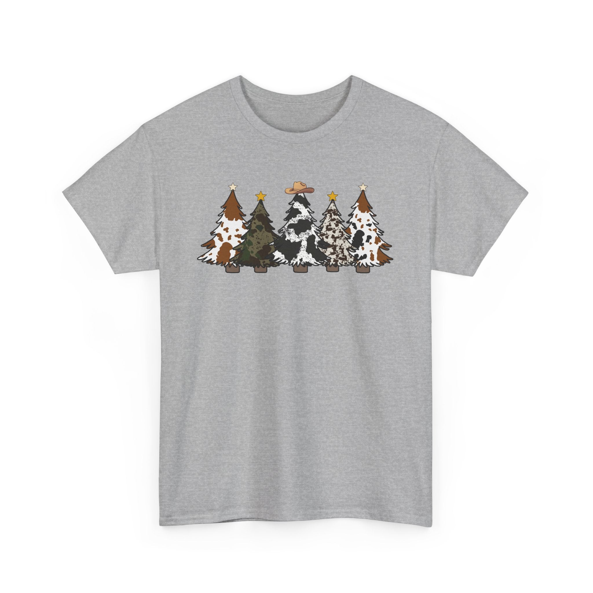 Whimsical Holiday Trees Heavy Cotton Tee