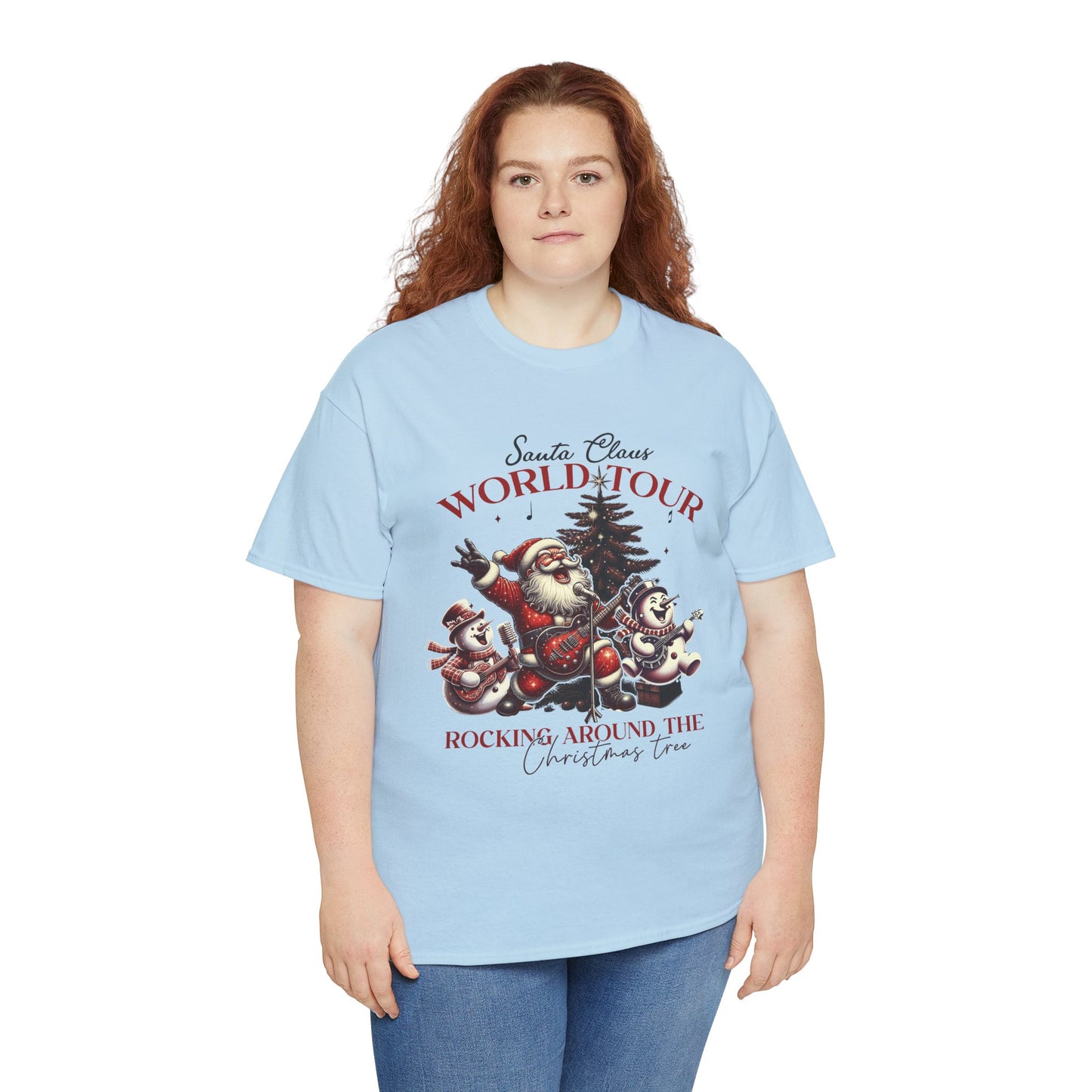 Christmas Santa Claus World Tour Tee - Heavy Cotton T-Shirt