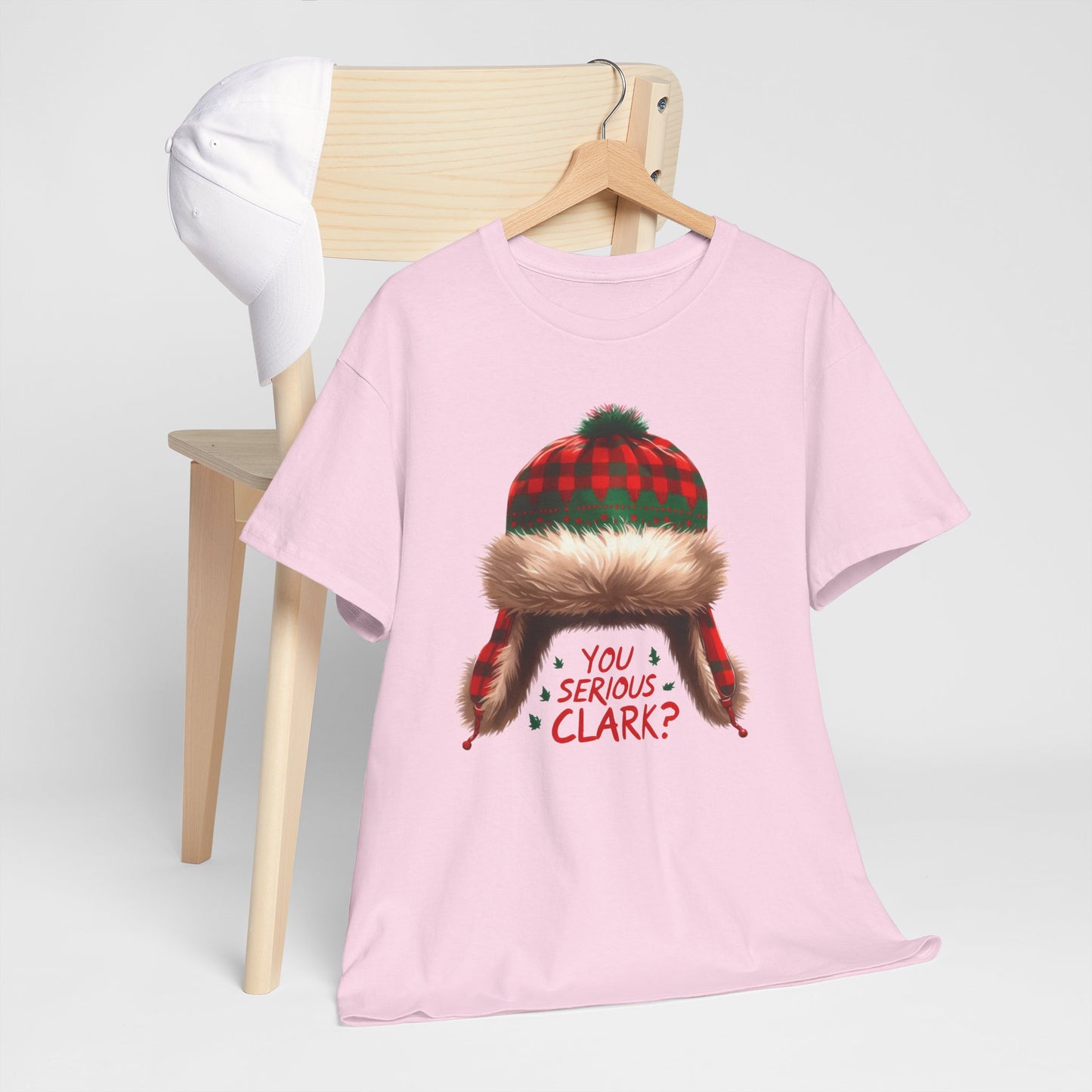 Funny Holiday Heavy Cotton Tee - 'You Serious, Clark?'