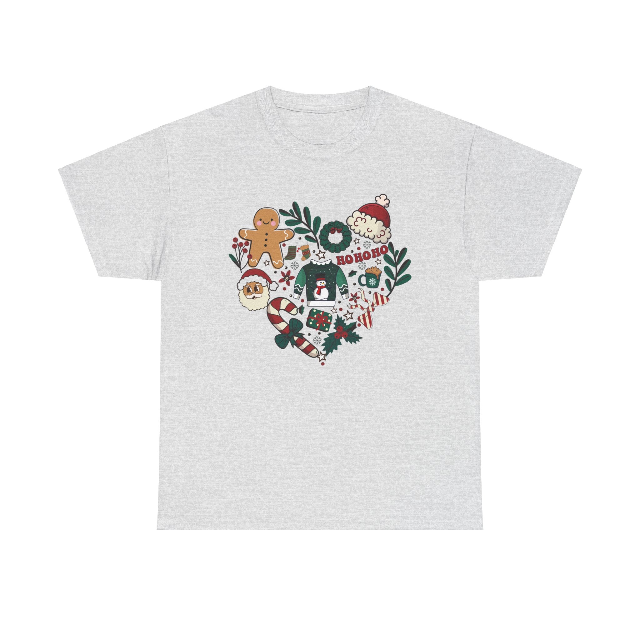 Festive Holiday Heart Heavy Cotton Tee