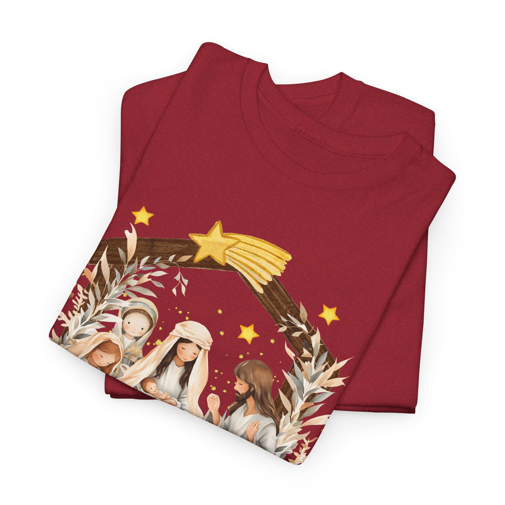The Greatest Gift of All Heavy Cotton Tee - Christmas Nativity Design