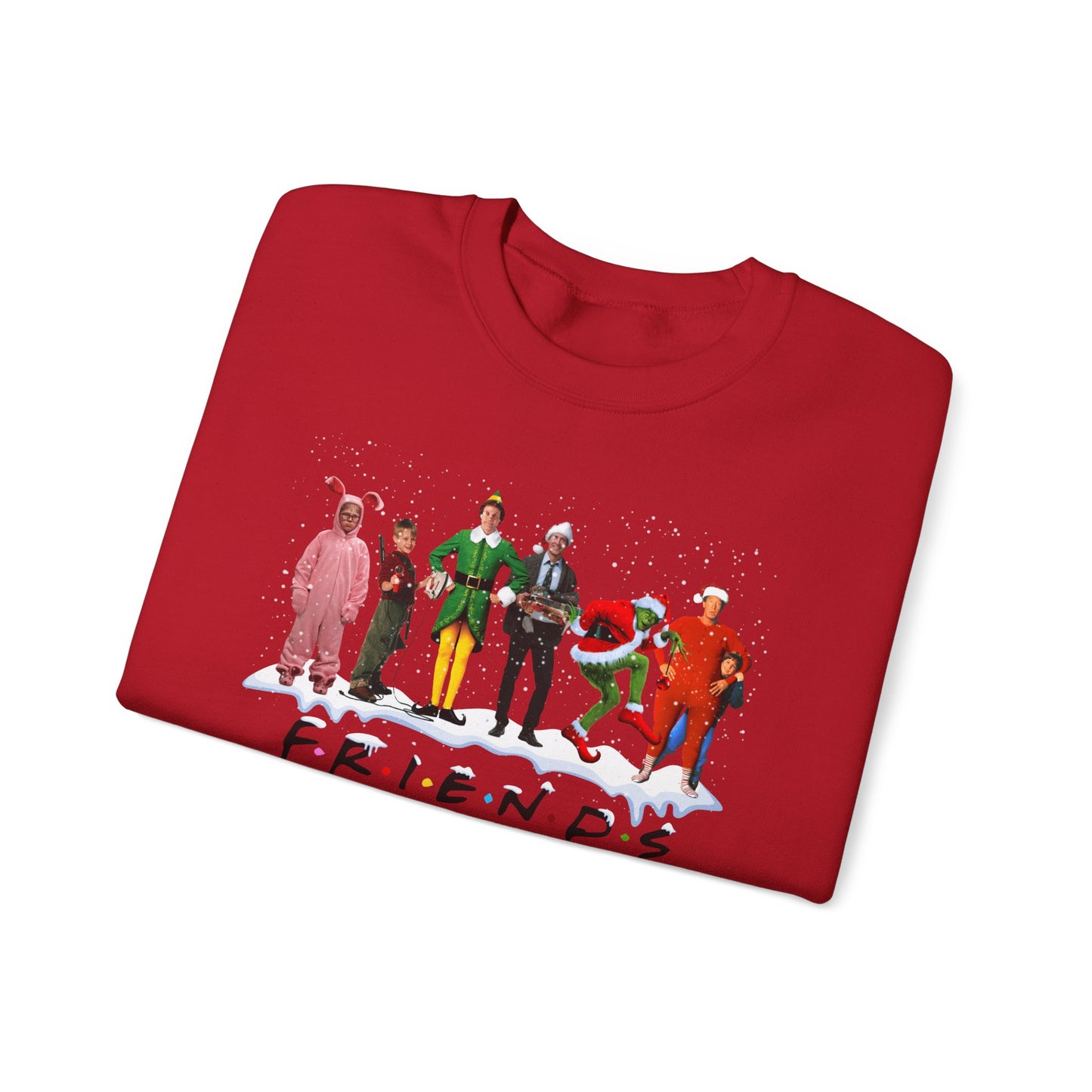 Festive Friends Crewneck Sweatshirt - Cozy Holiday Apparel