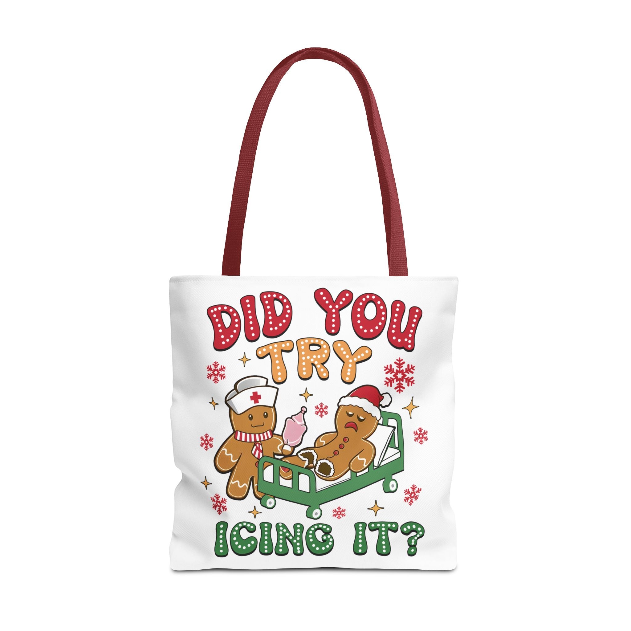 Funny Holiday Tote Bag - "Did You Try Icing It?" Christmas Gift