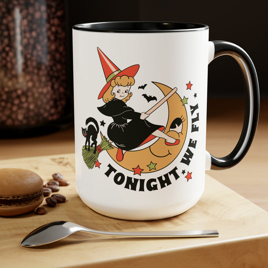 Two-Tone Coffee Mugs, 15oz