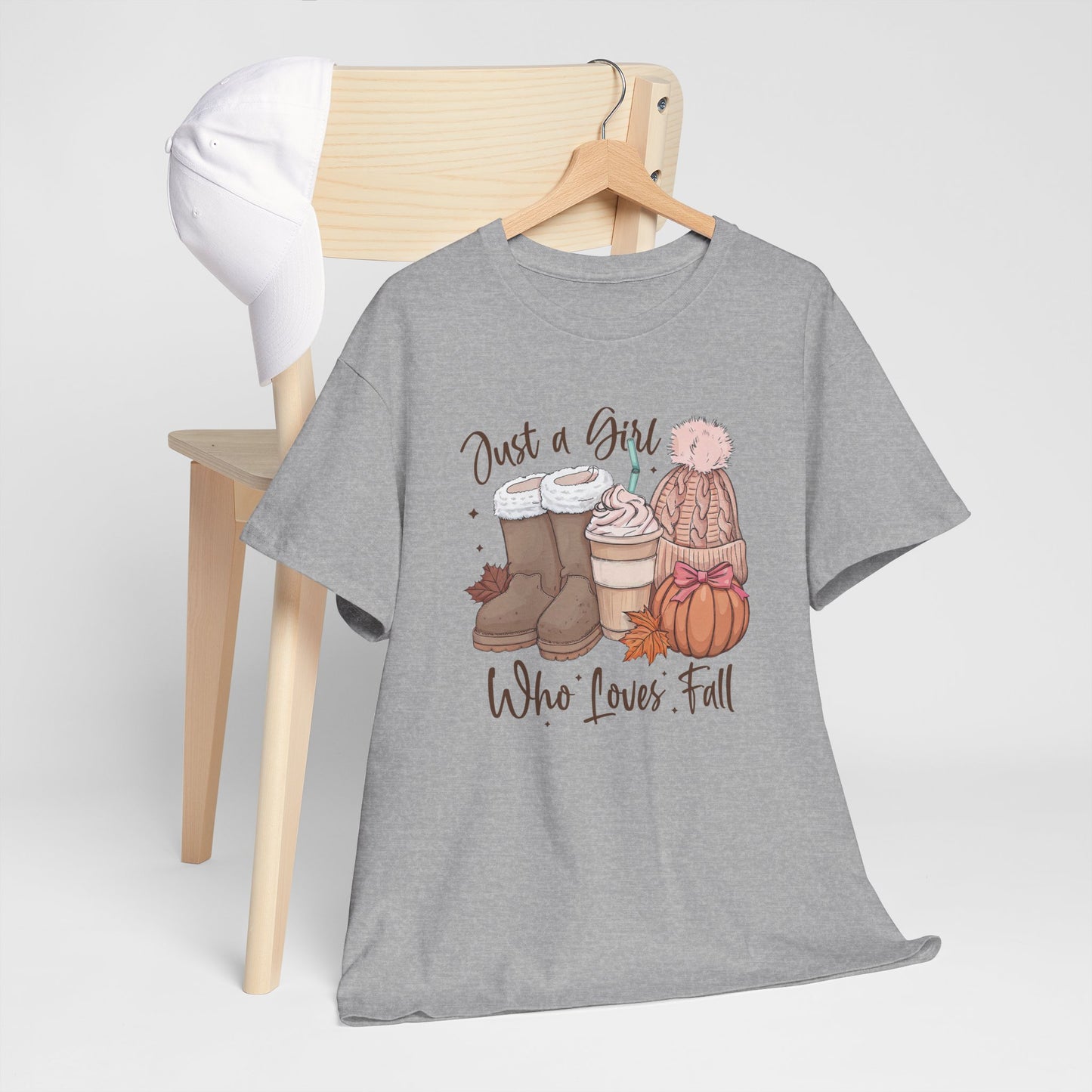 Just a Girl Who Loves Fall, Vintage Style Tee
