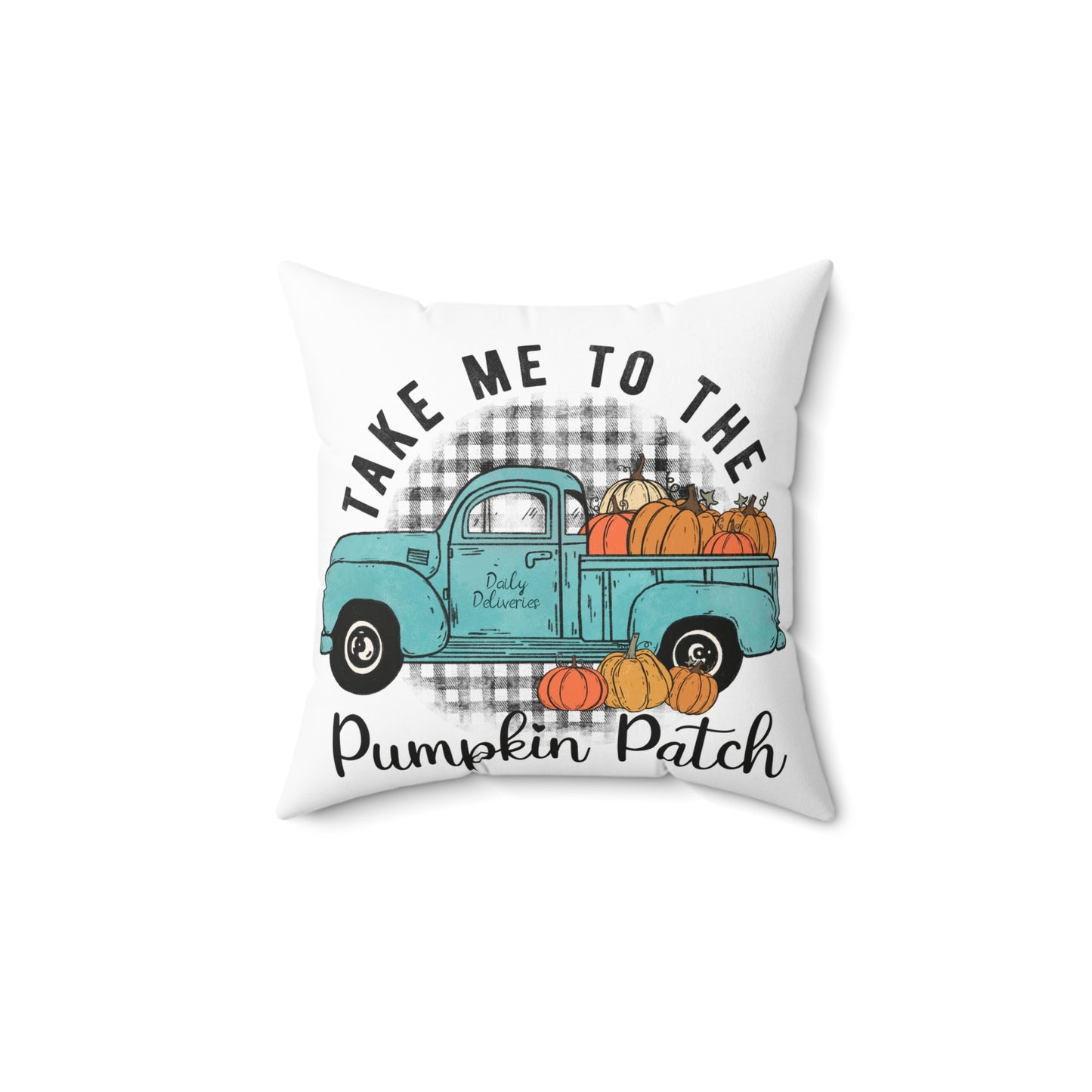 Take Me to the Pumpkin Patch Throw Pillow — Vintage Truck Autumn Decor