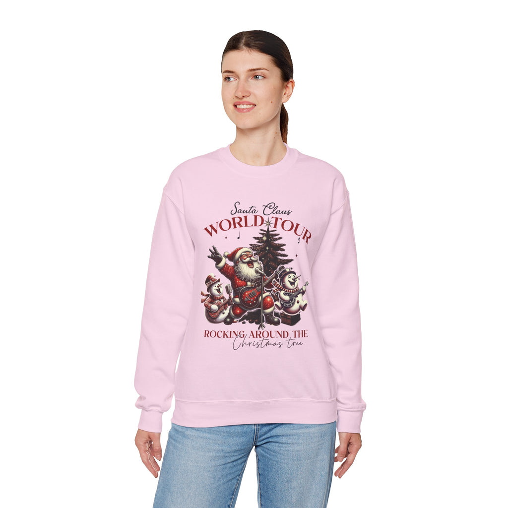 Santa Claus World Tour Crewneck Sweatshirt - Rocking Around the Christmas Tree