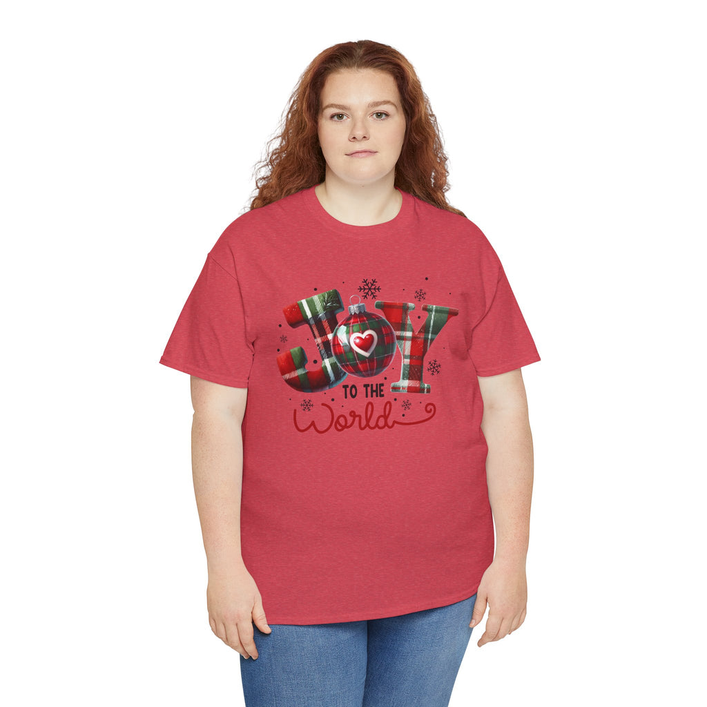 Joy to the World -Heavy Cotton Tee - Christmas Holiday Shirt