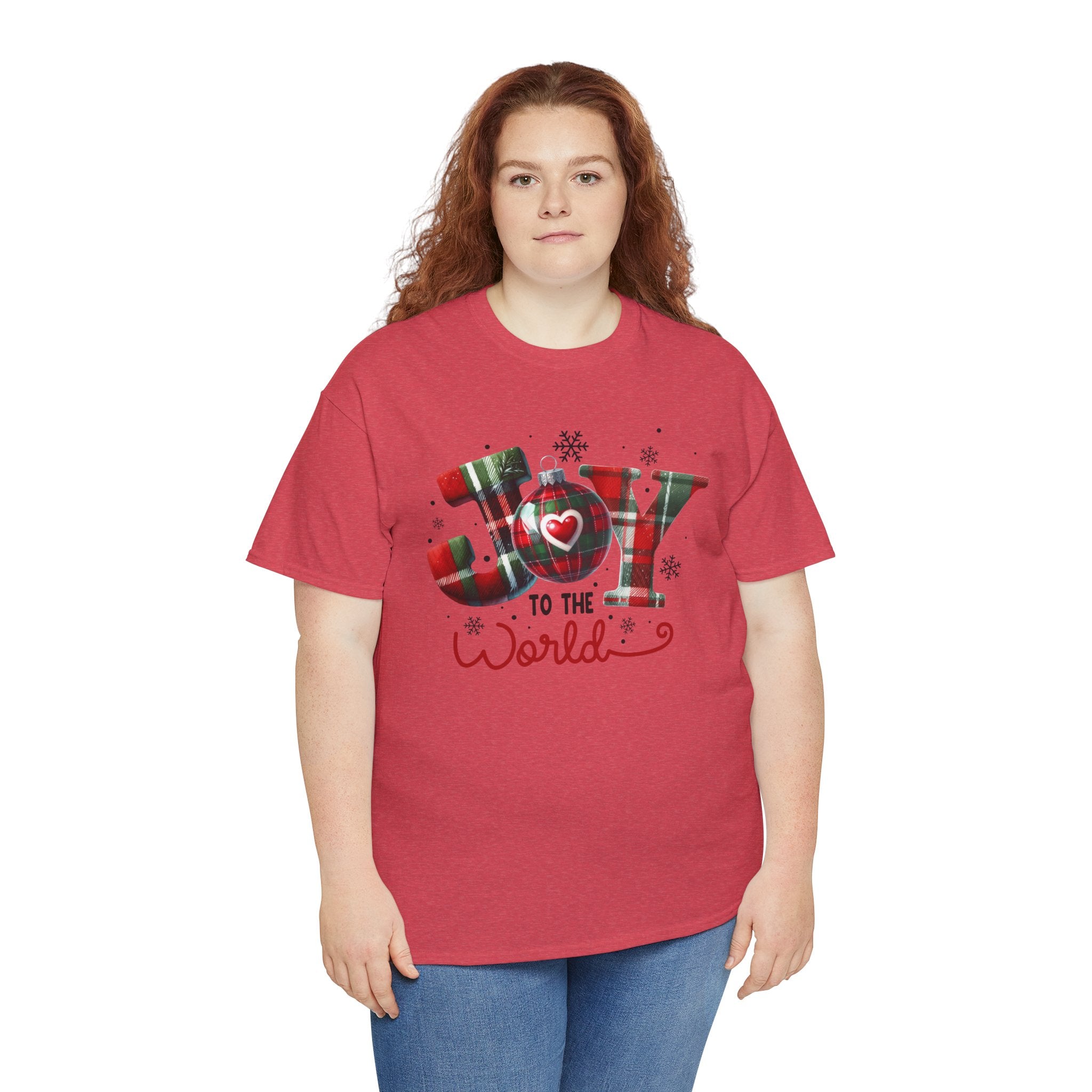 Joy to the World -Heavy Cotton Tee - Christmas Holiday Shirt