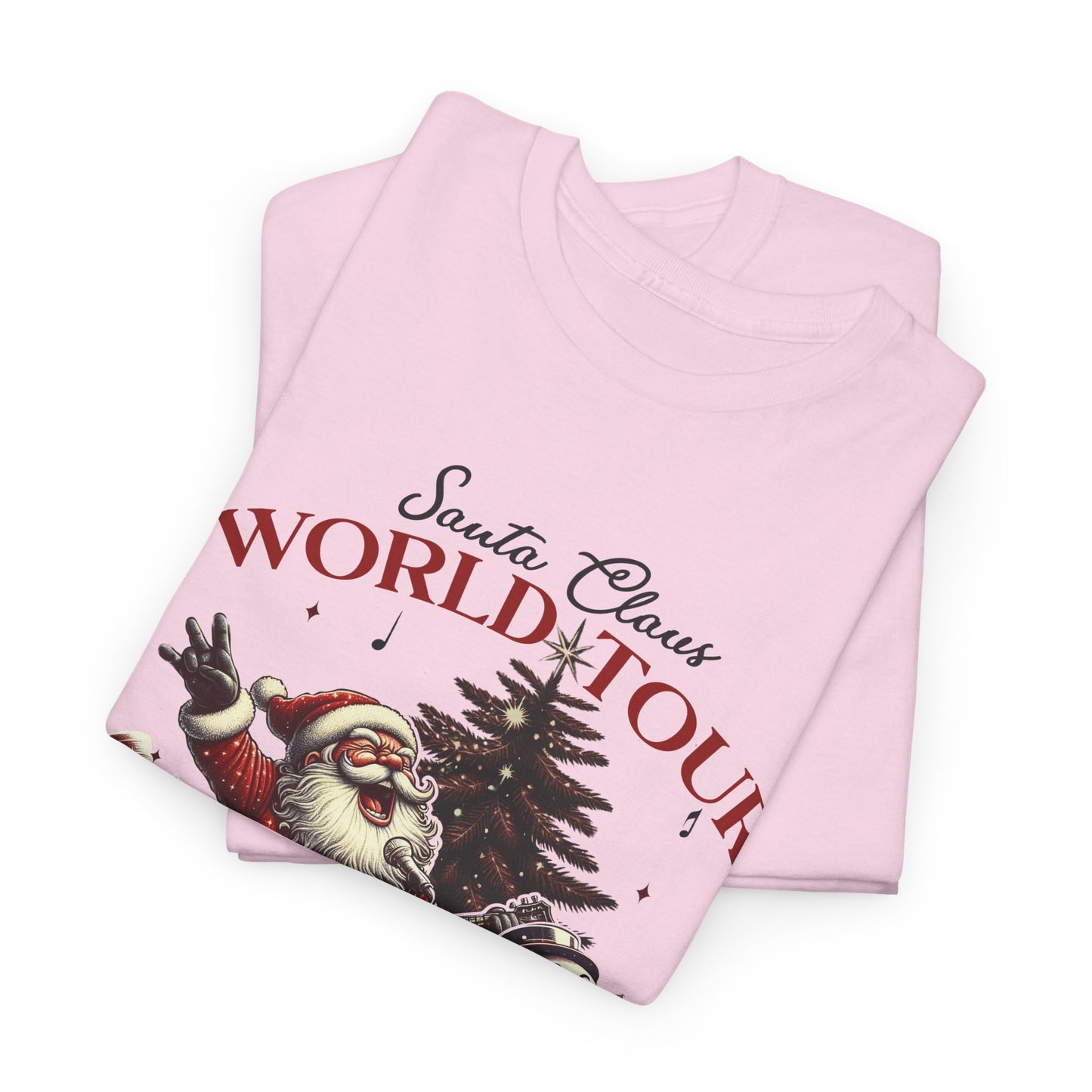 Christmas Santa Claus World Tour Tee - Heavy Cotton T-Shirt
