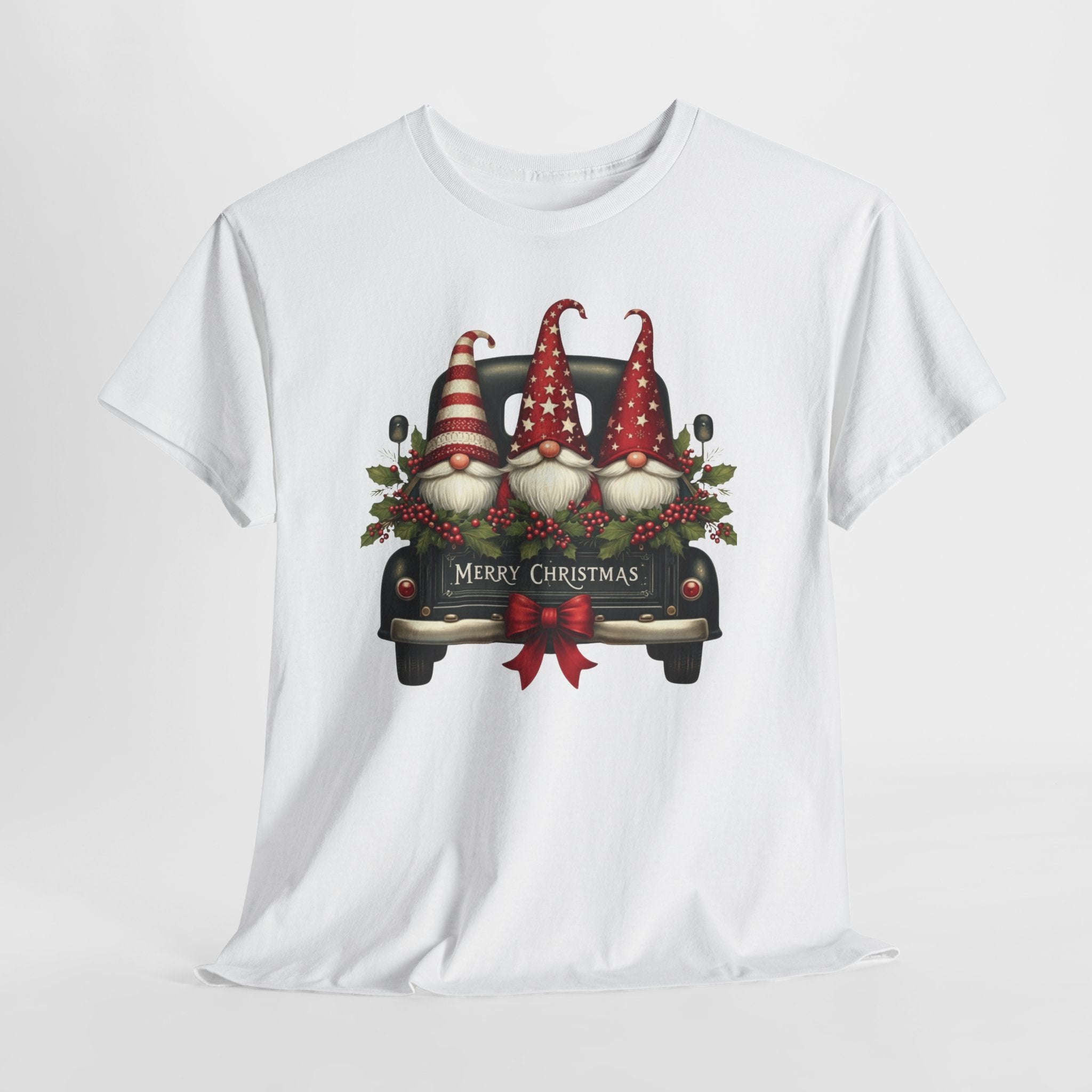 Christmas Gnome Truck Tee — Merry Christmas Holiday Shirt
