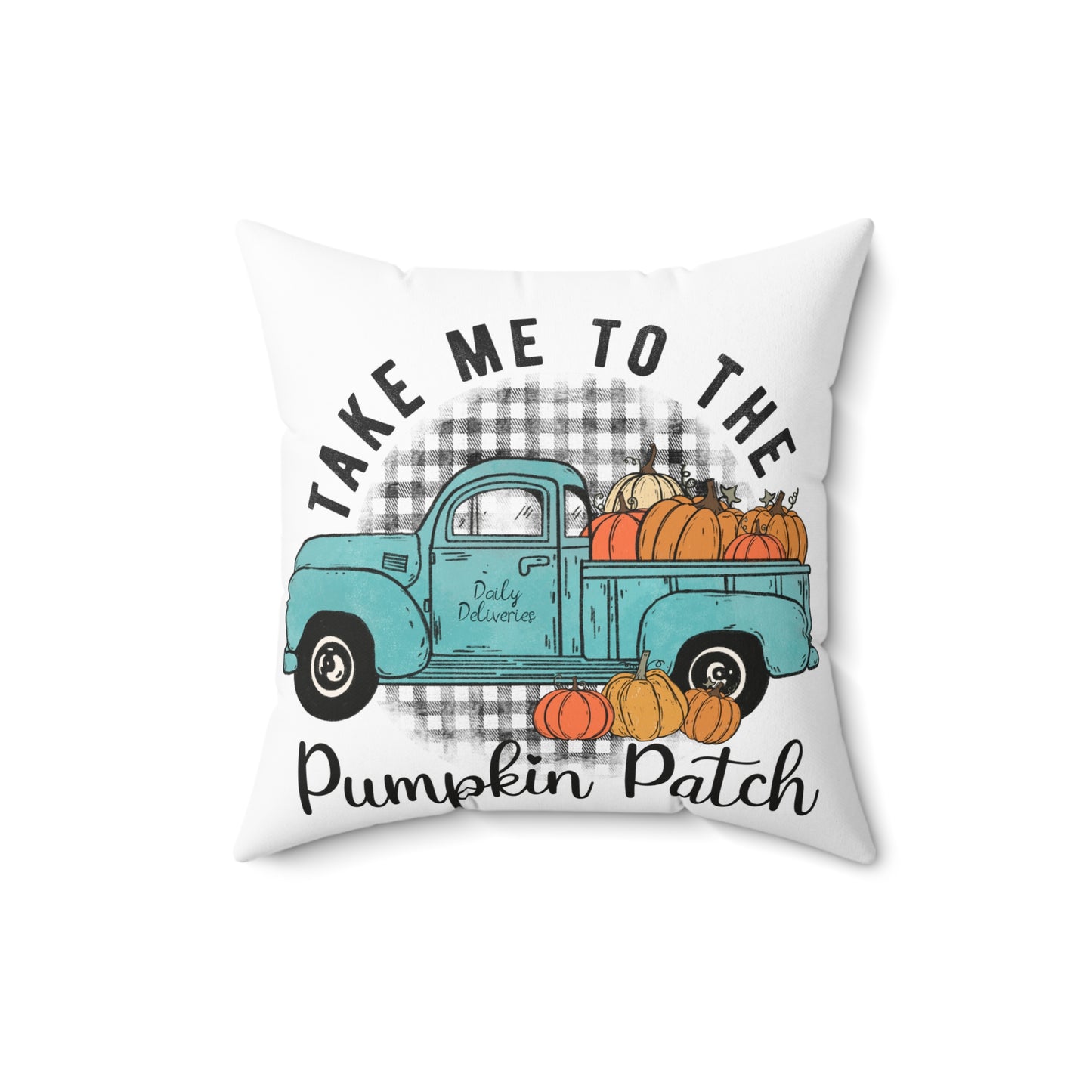 Take Me to the Pumpkin Patch Throw Pillow — Vintage Truck Autumn Decor