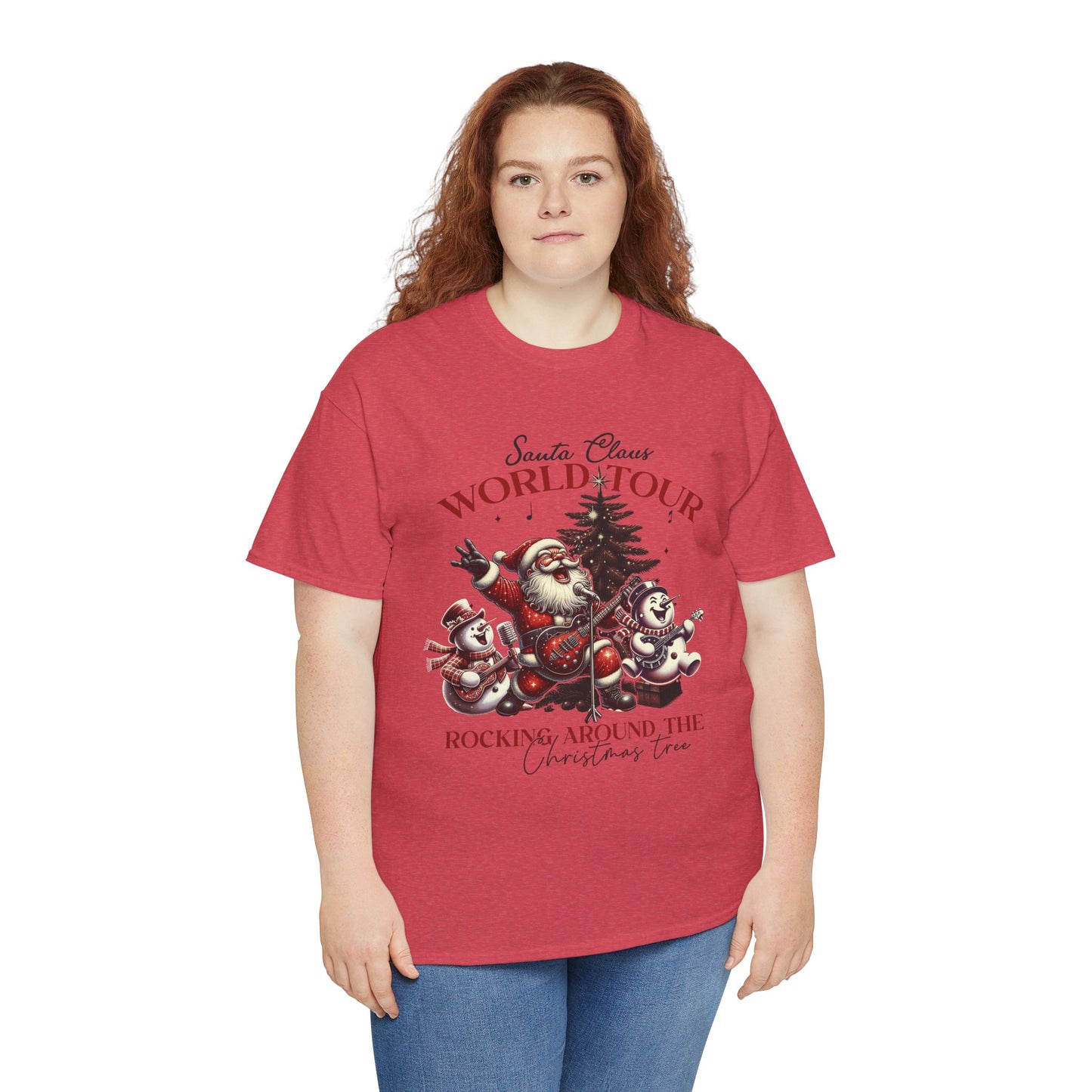 Christmas Santa Claus World Tour Tee - Heavy Cotton T-Shirt