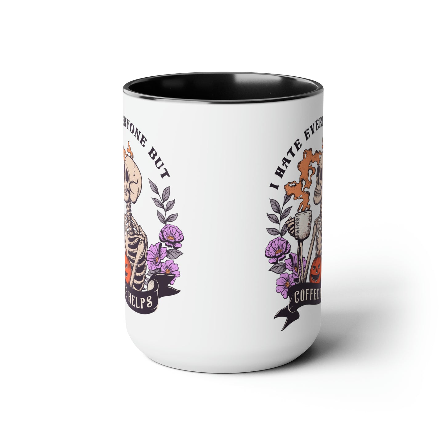 Two-Tone Coffee Mugs, 15oz