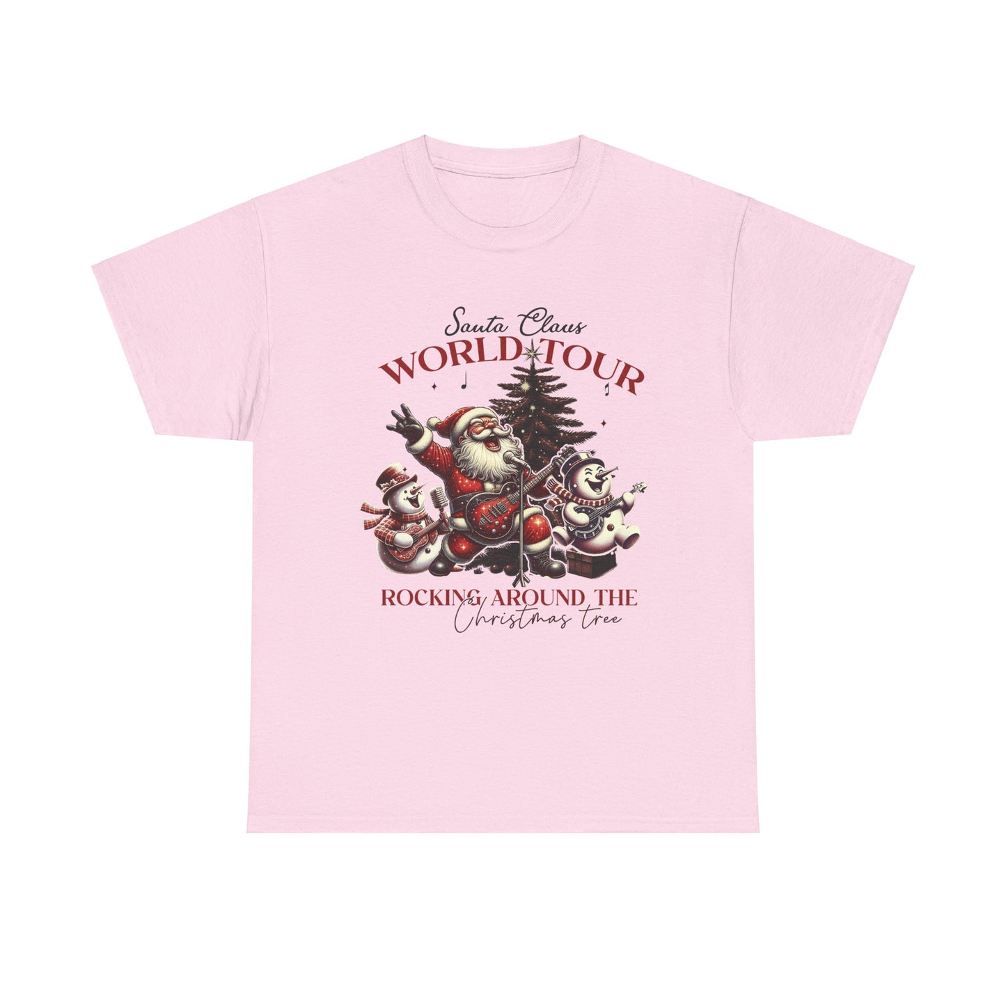 Christmas Santa Claus World Tour Tee - Heavy Cotton T-Shirt