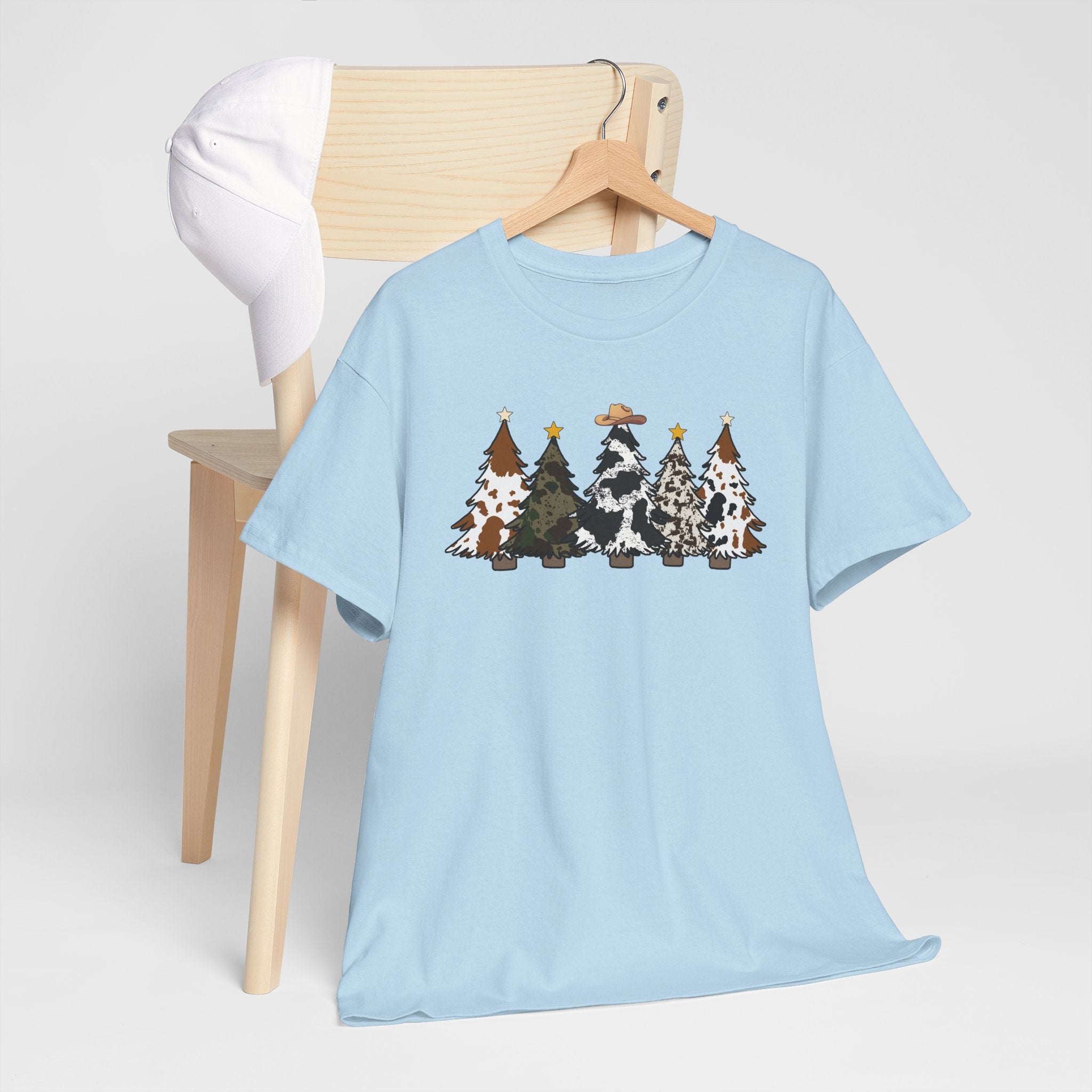 Whimsical Holiday Trees Heavy Cotton Tee